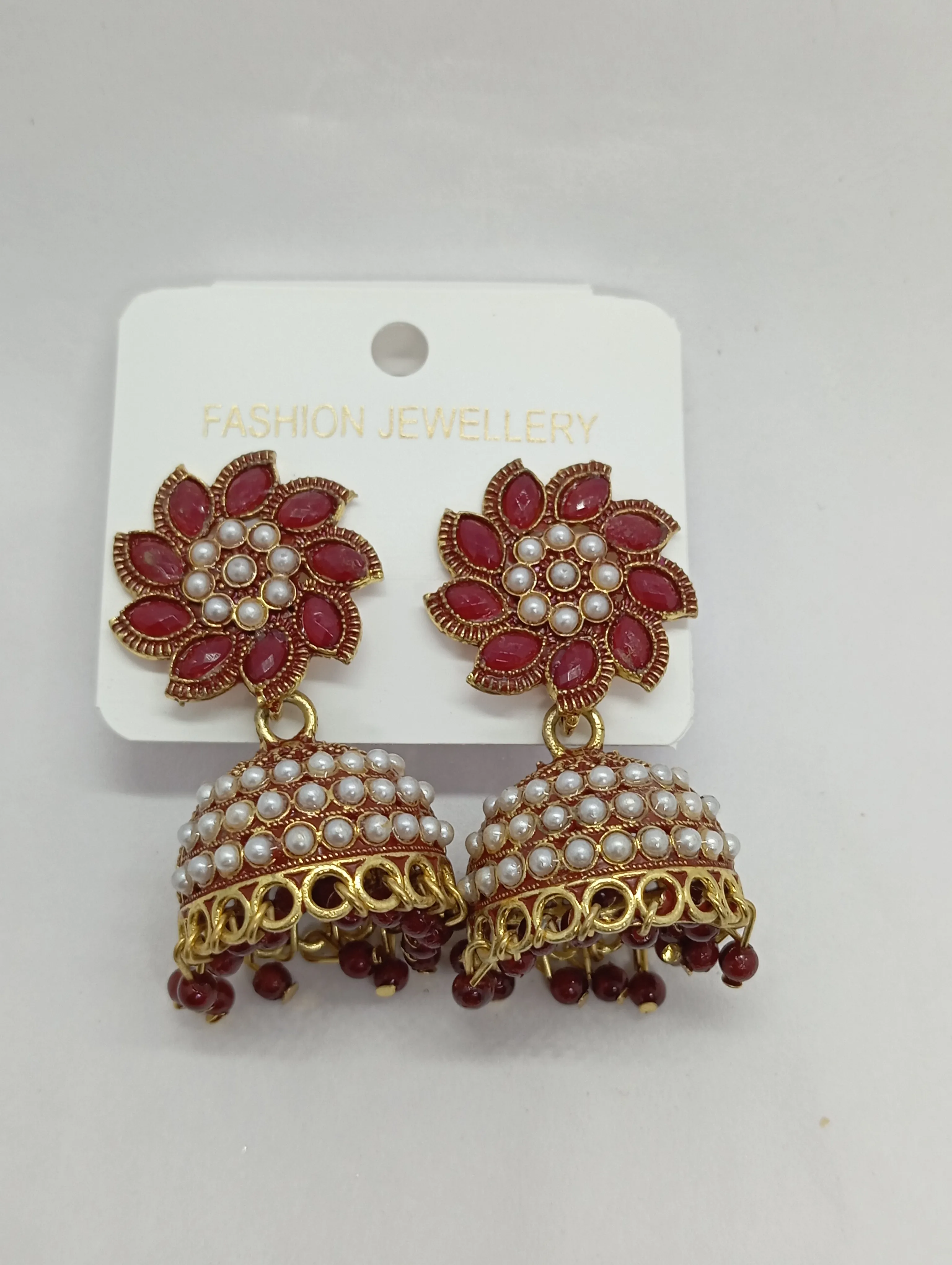 Floral Jhumka Earrings
