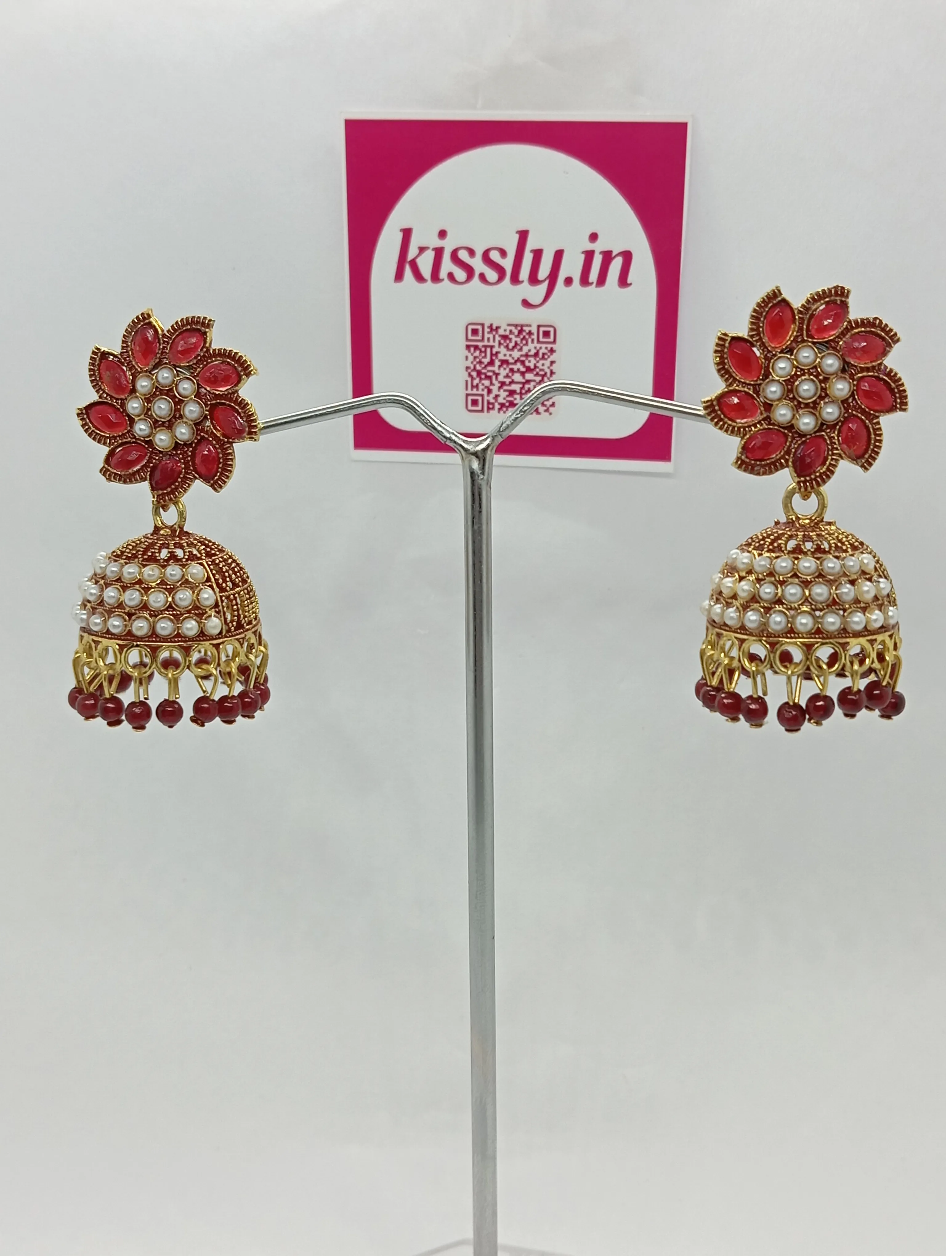 Floral Jhumka Earrings
