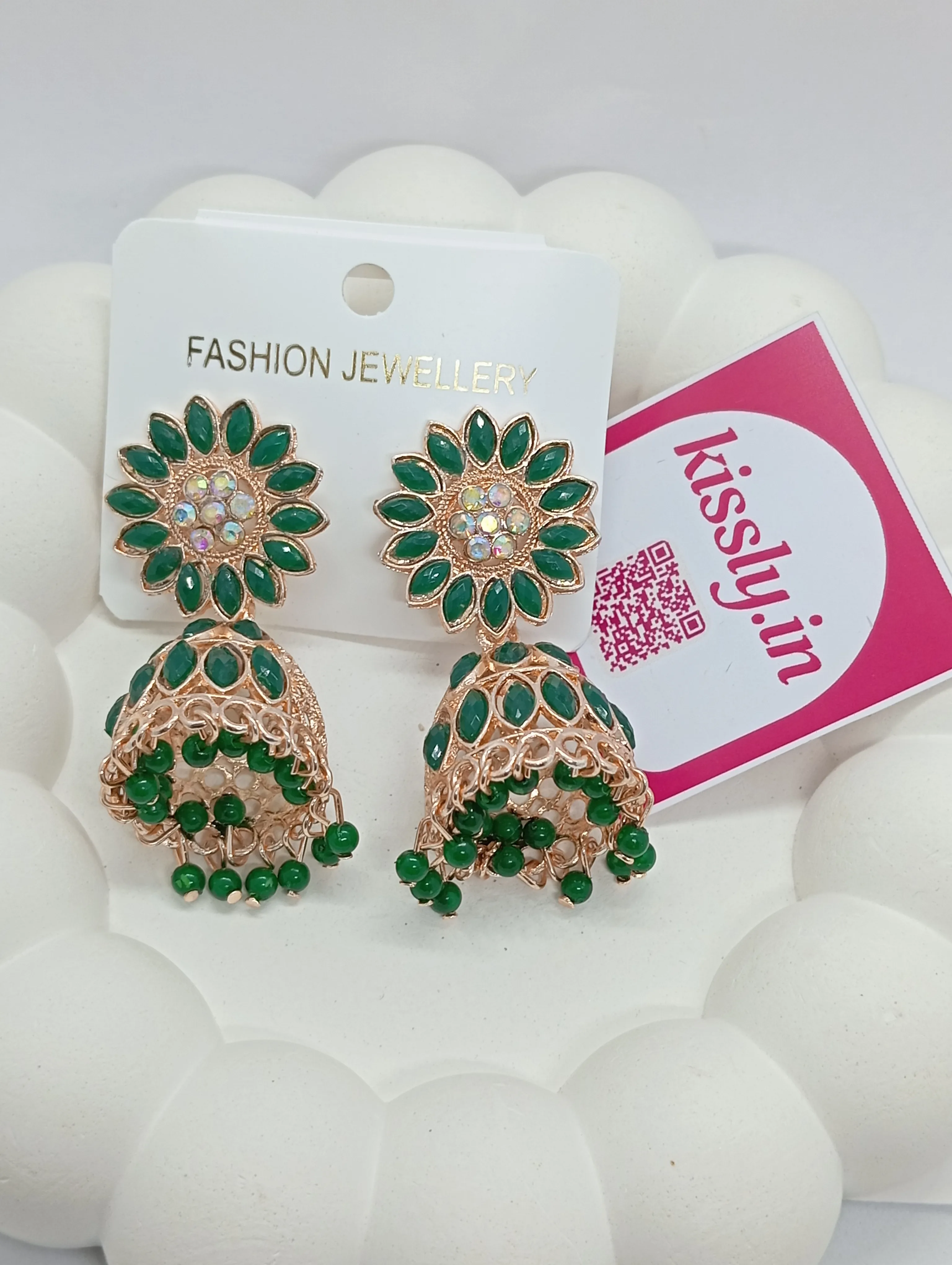 Floral Jhumka Earrings