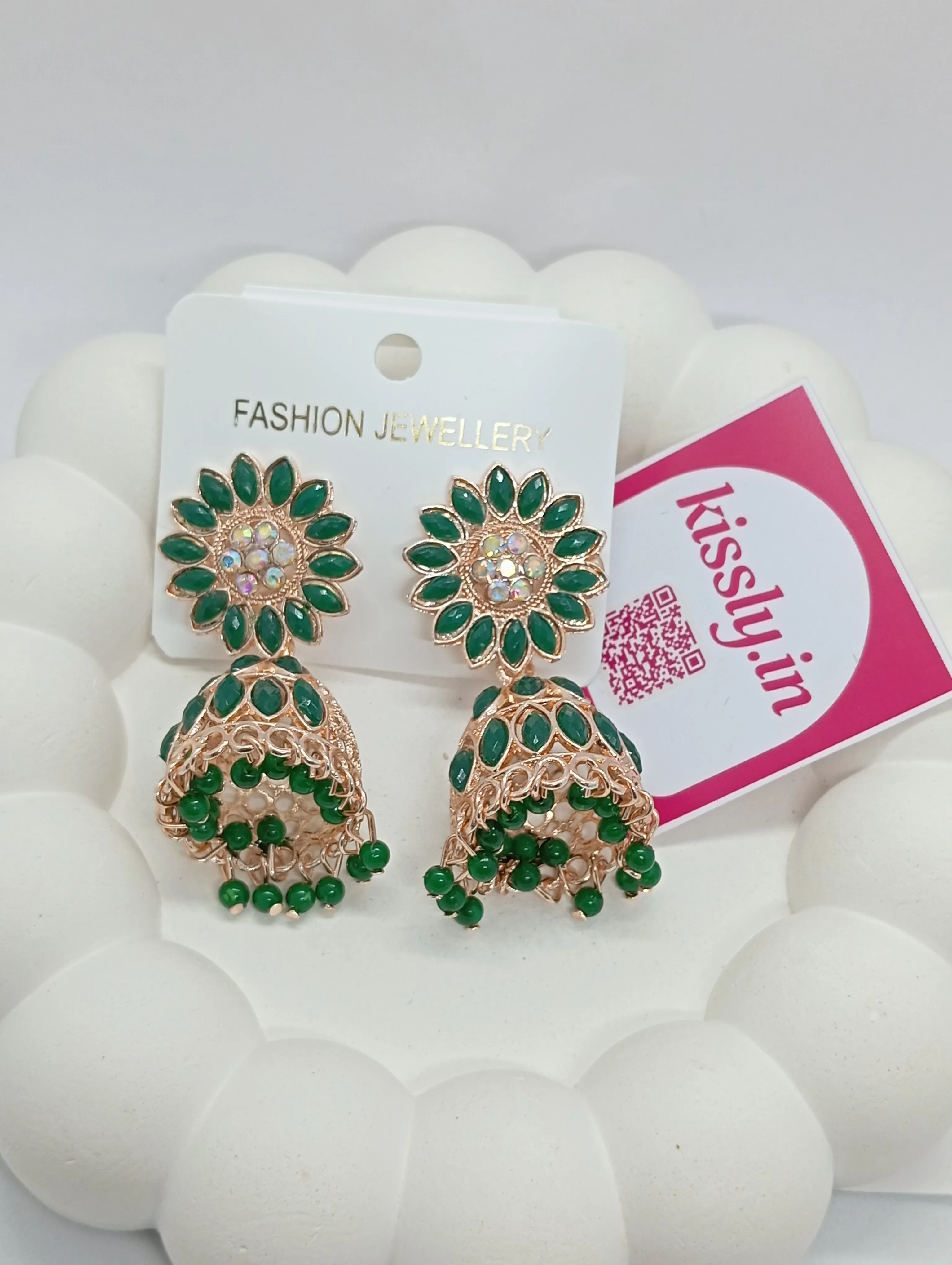 Floral Jhumka Earrings