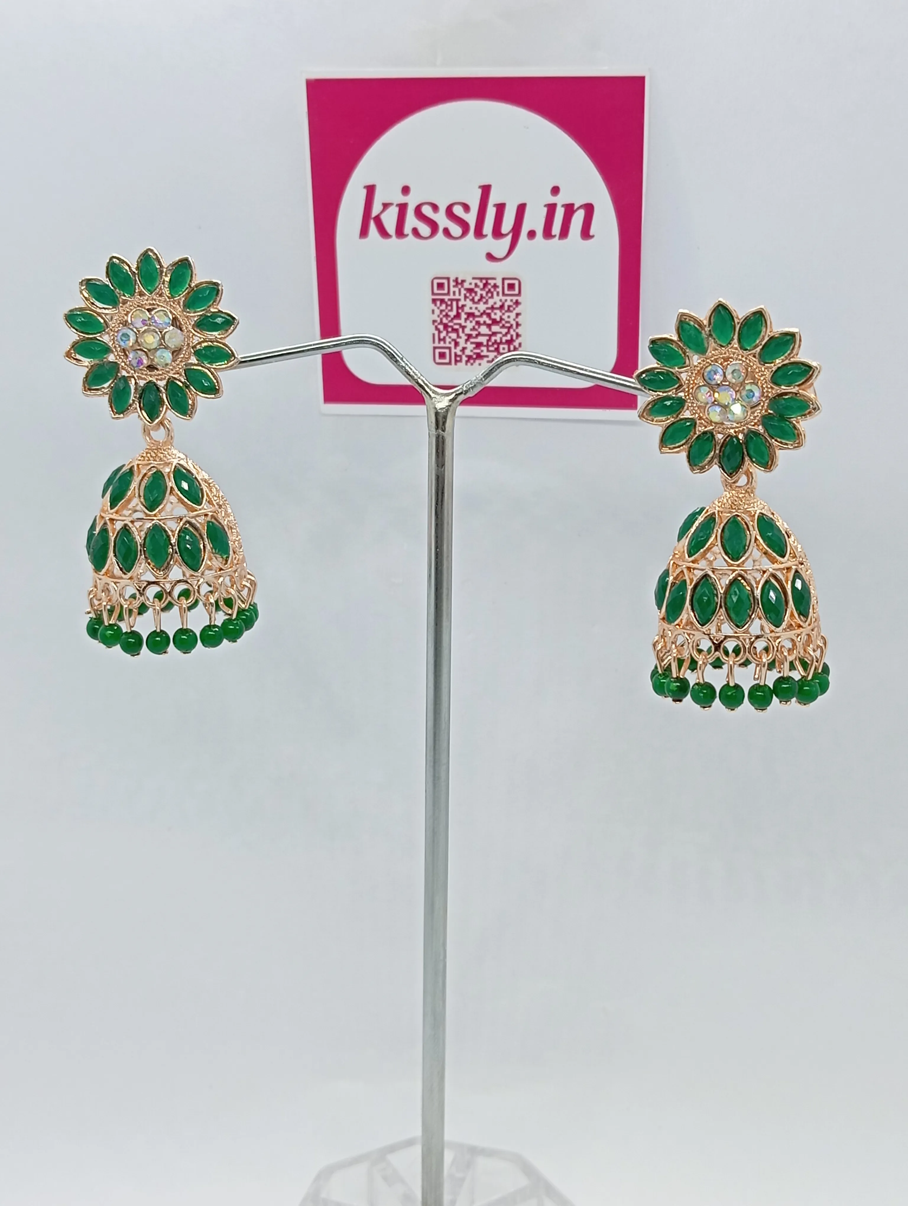 Floral Jhumka Earrings