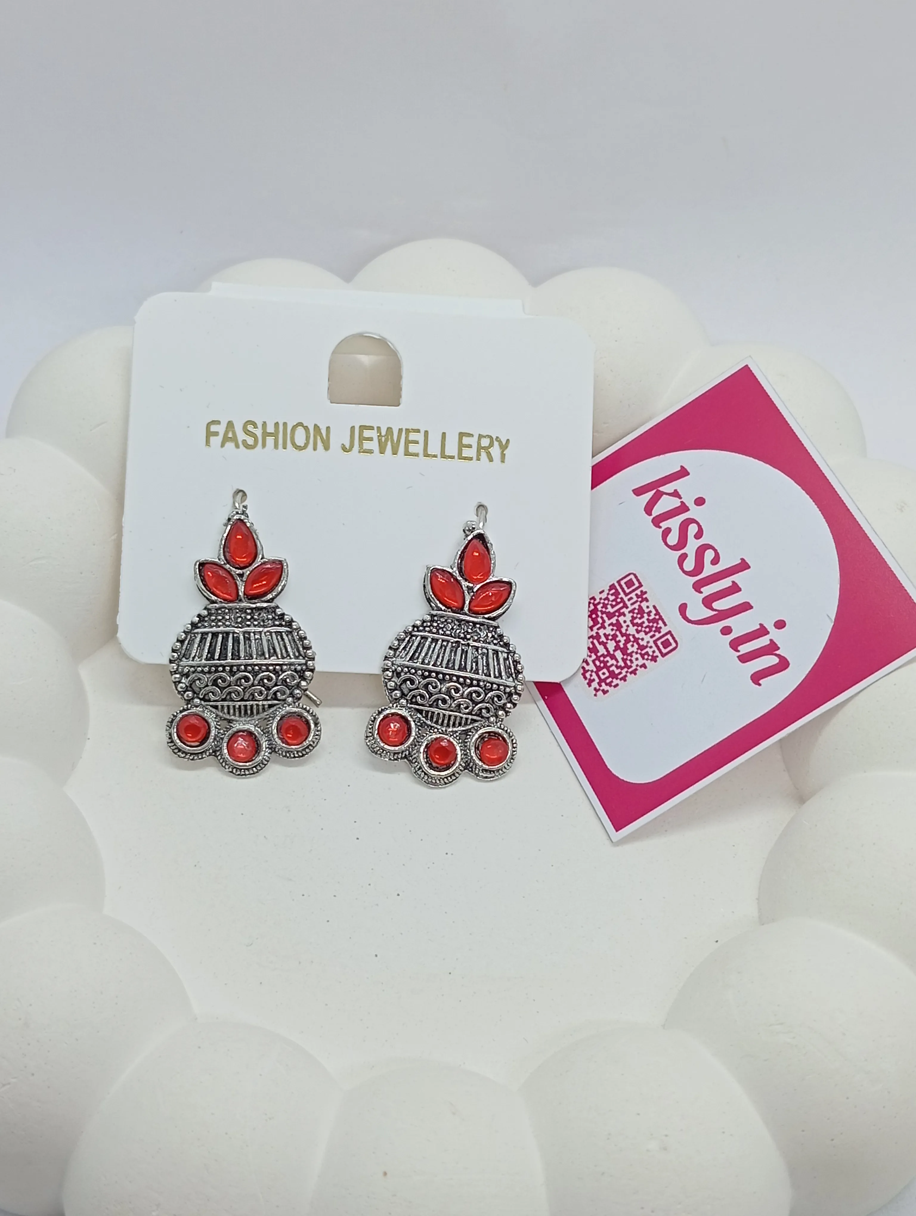 Oxidized Jhumka Earrings