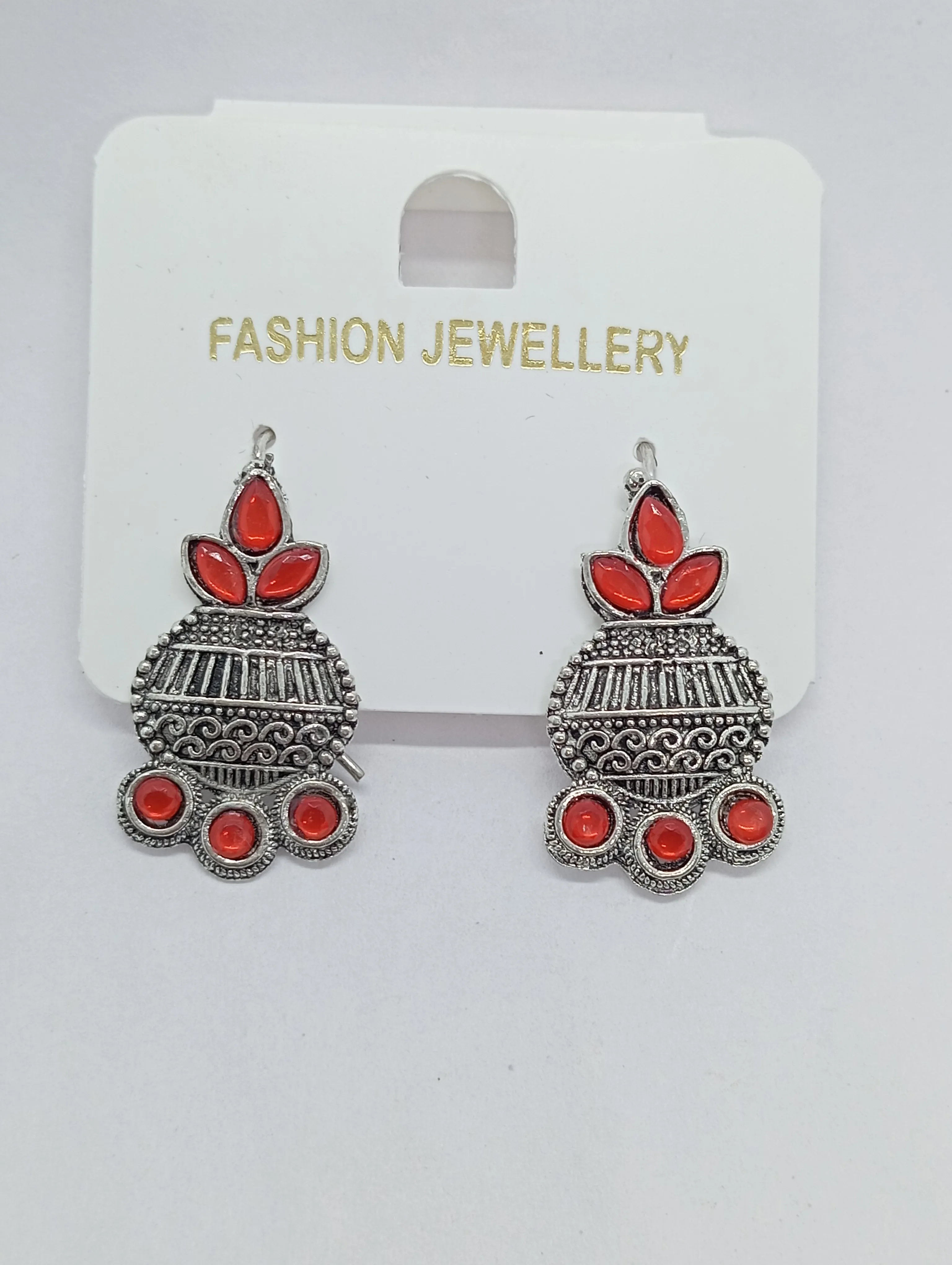 Oxidized Jhumka Earrings