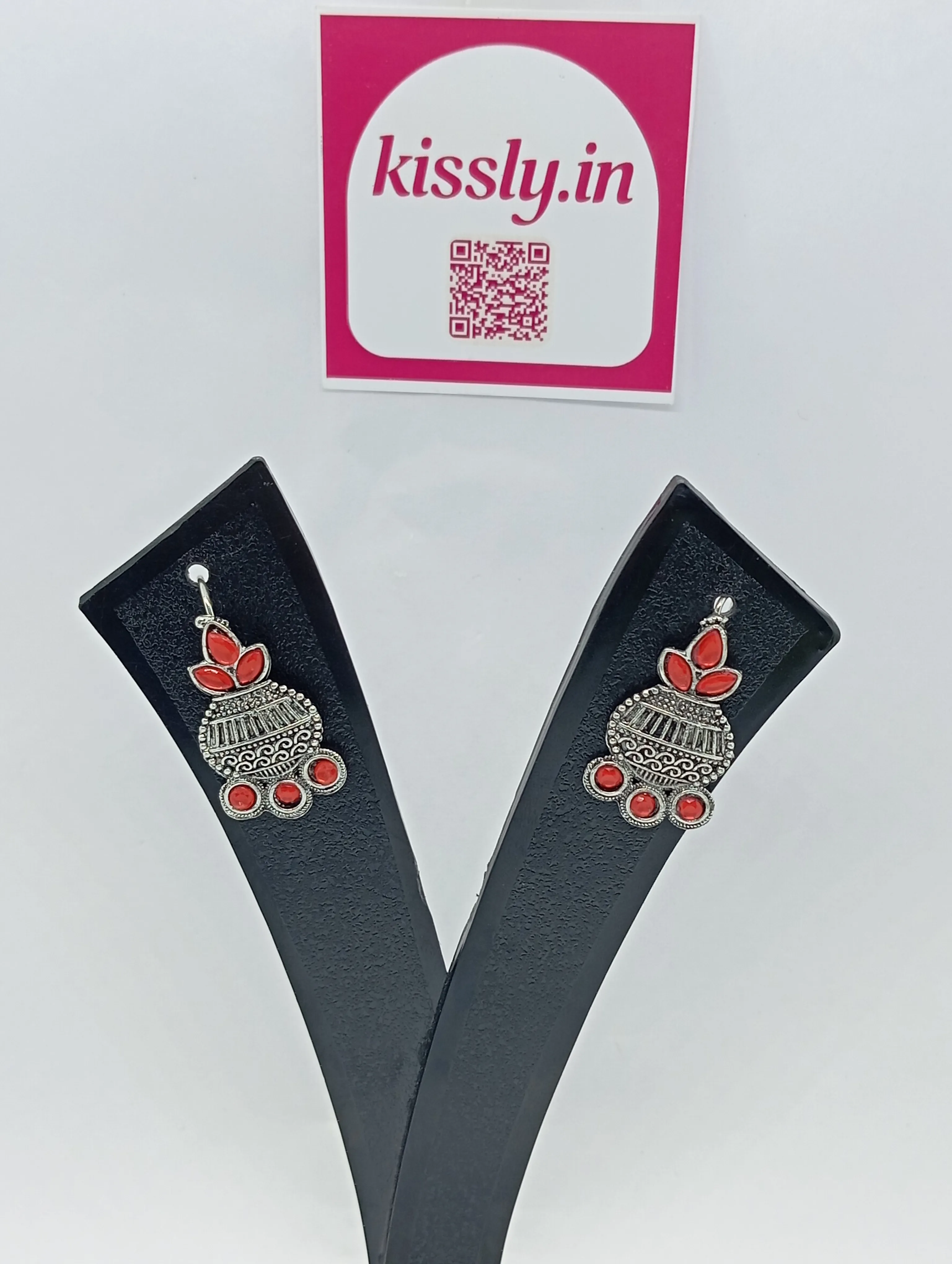 Oxidized Jhumka Earrings