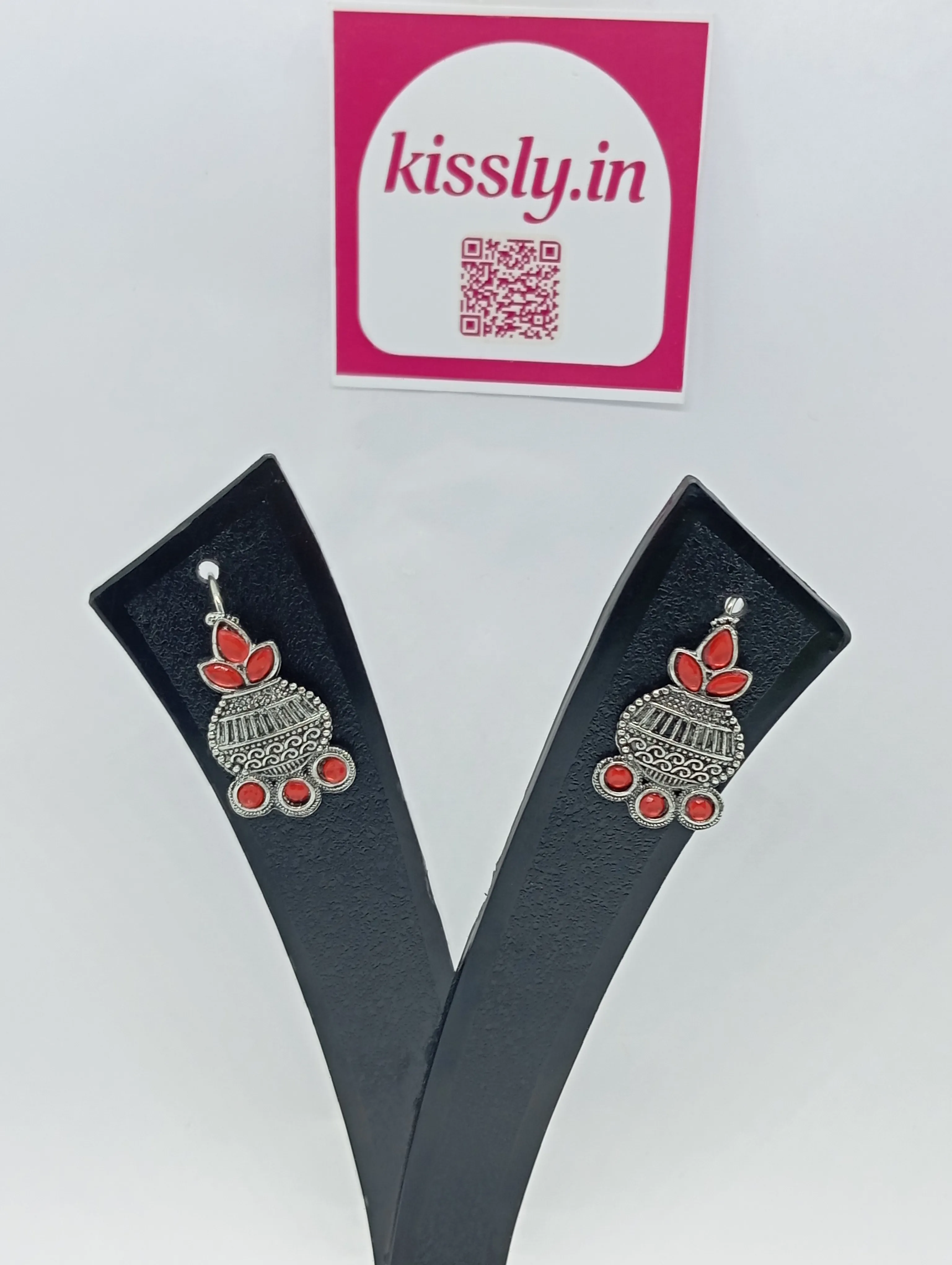 Oxidized Jhumka Earrings