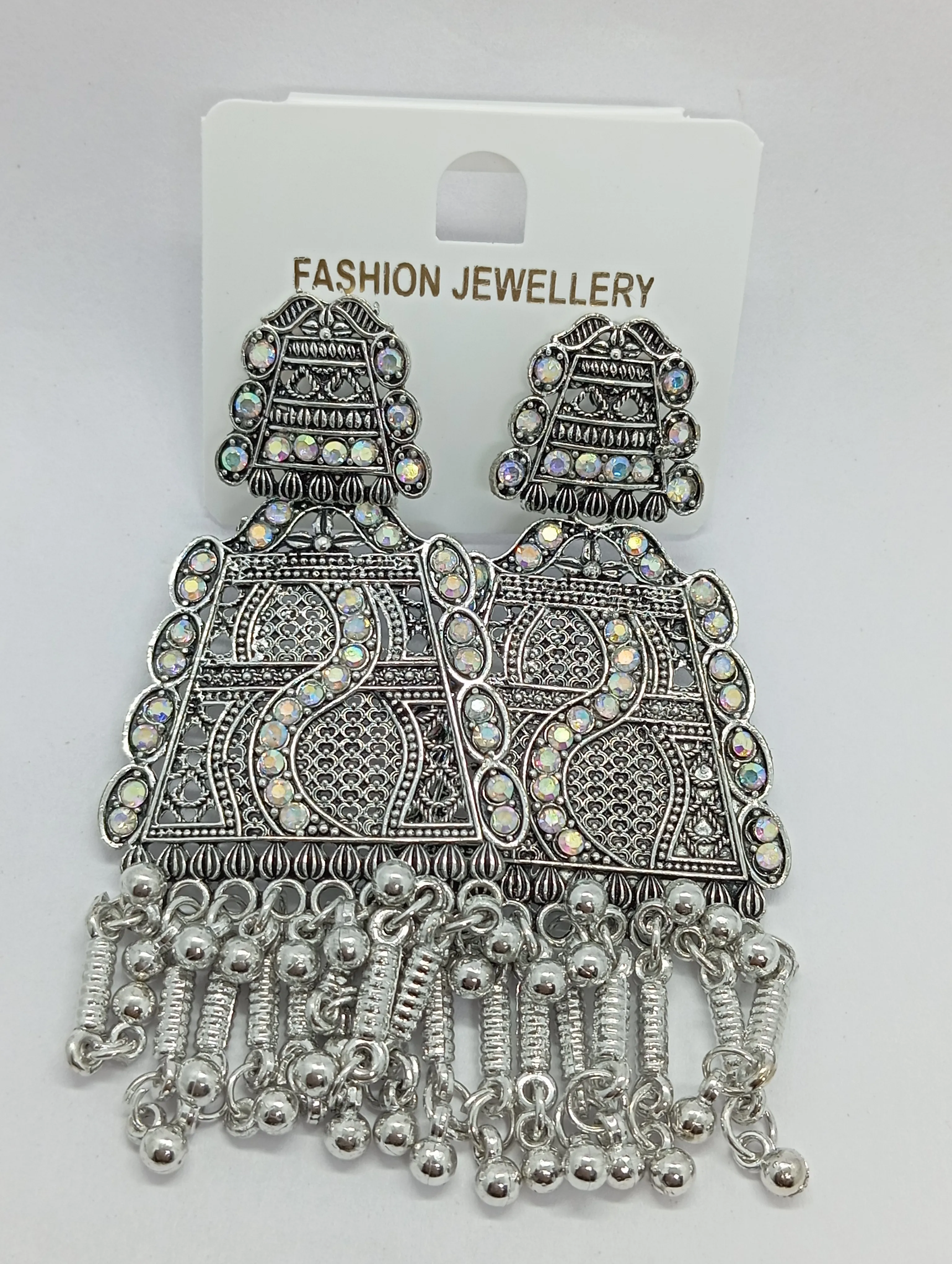 Oxidized Jhumka Earrings