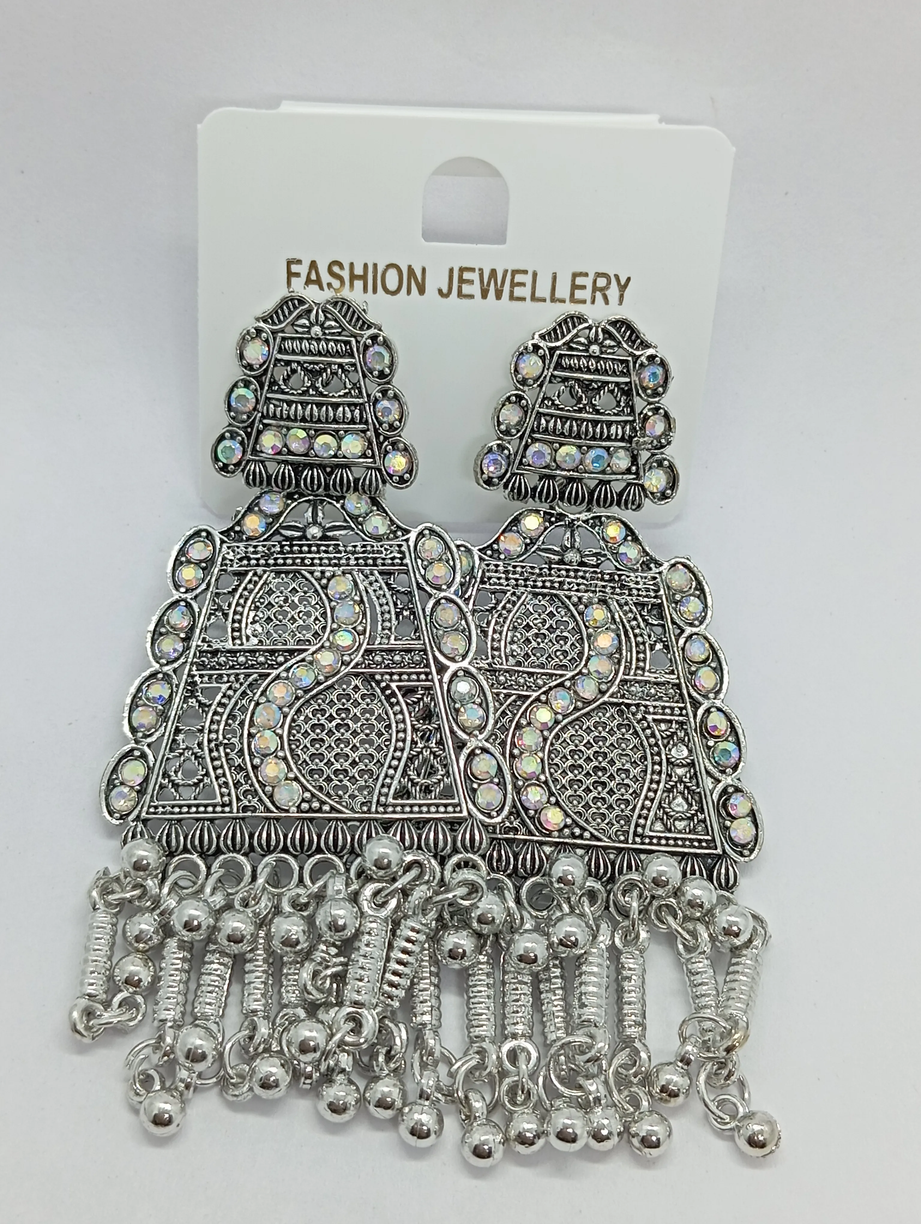 Oxidized Jhumka Earrings