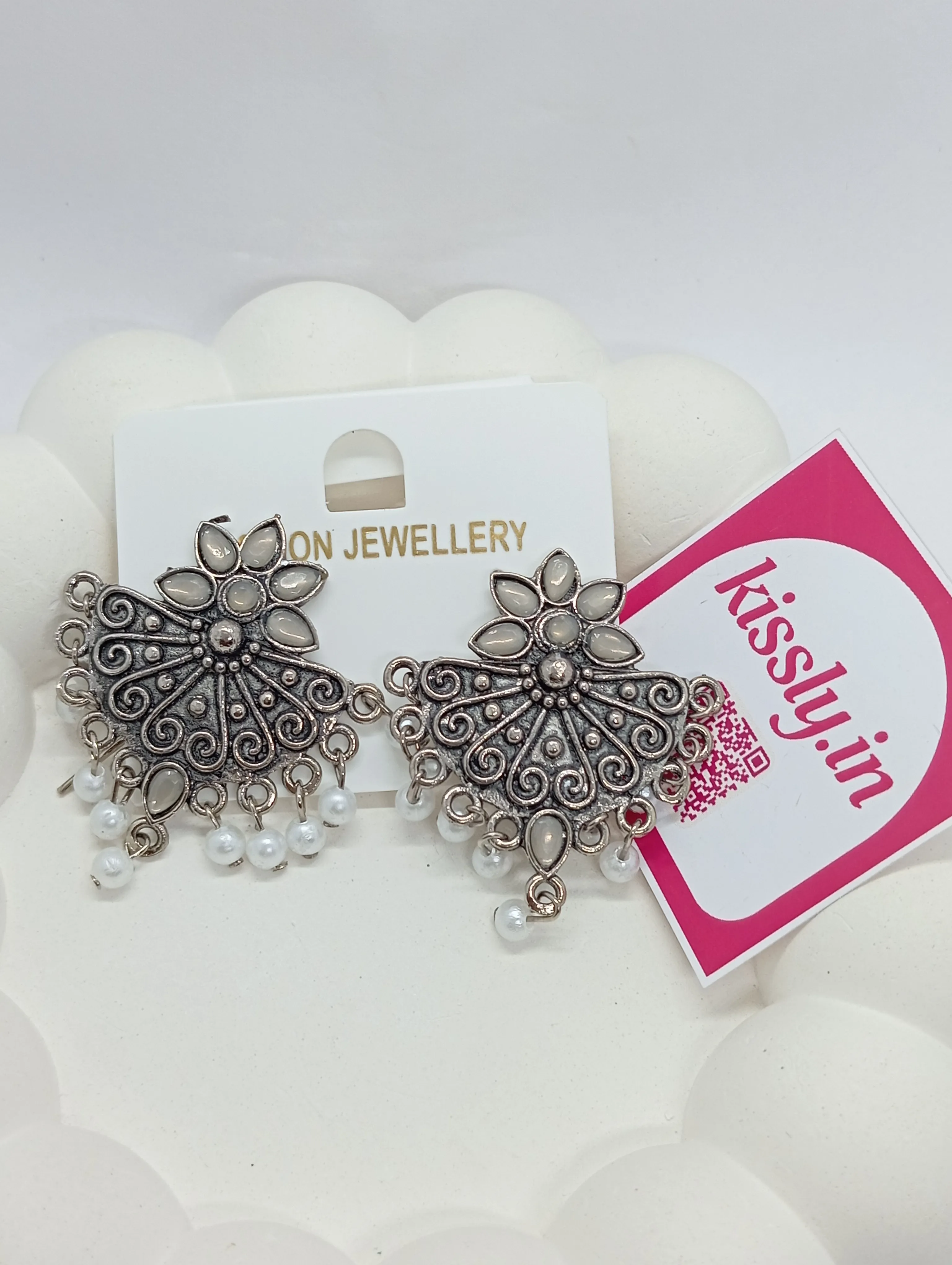 Oxidized Jhumka Earrings