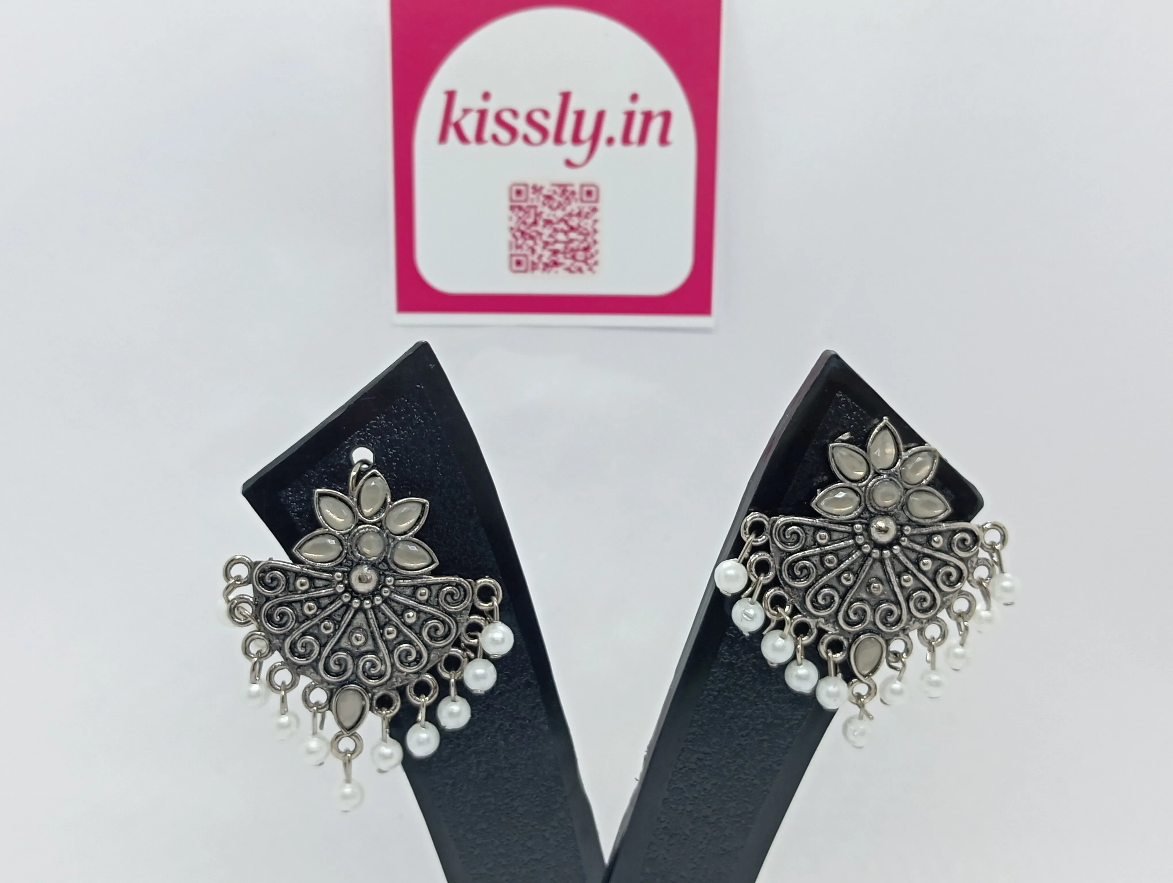 Oxidized Jhumka Earrings