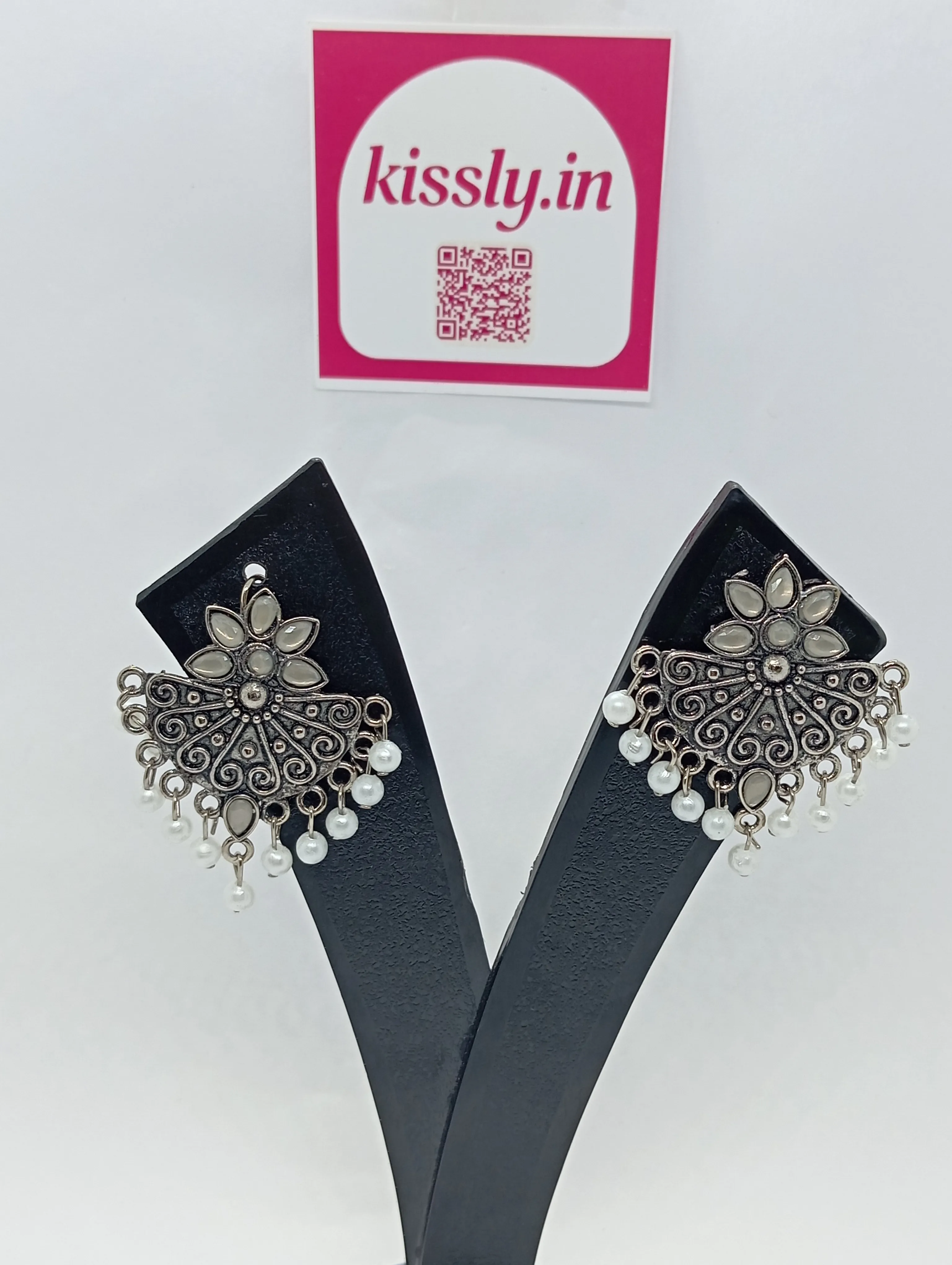 Oxidized Jhumka Earrings