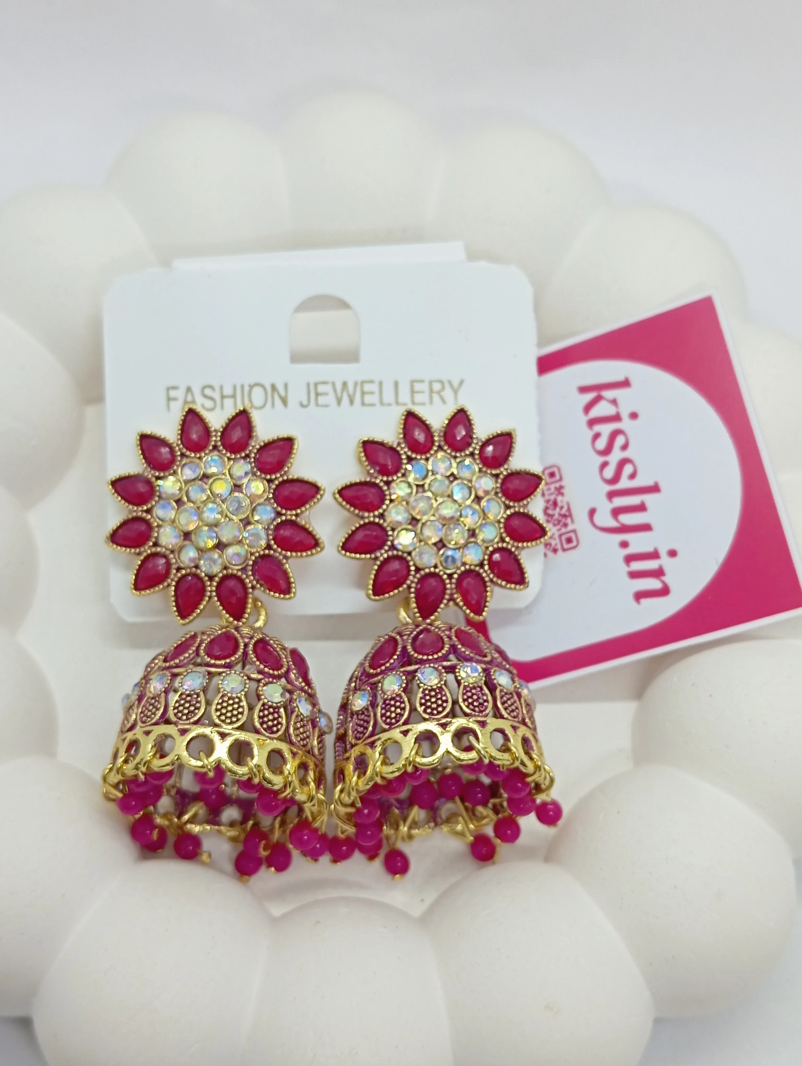 Floral Jhumka Earrings