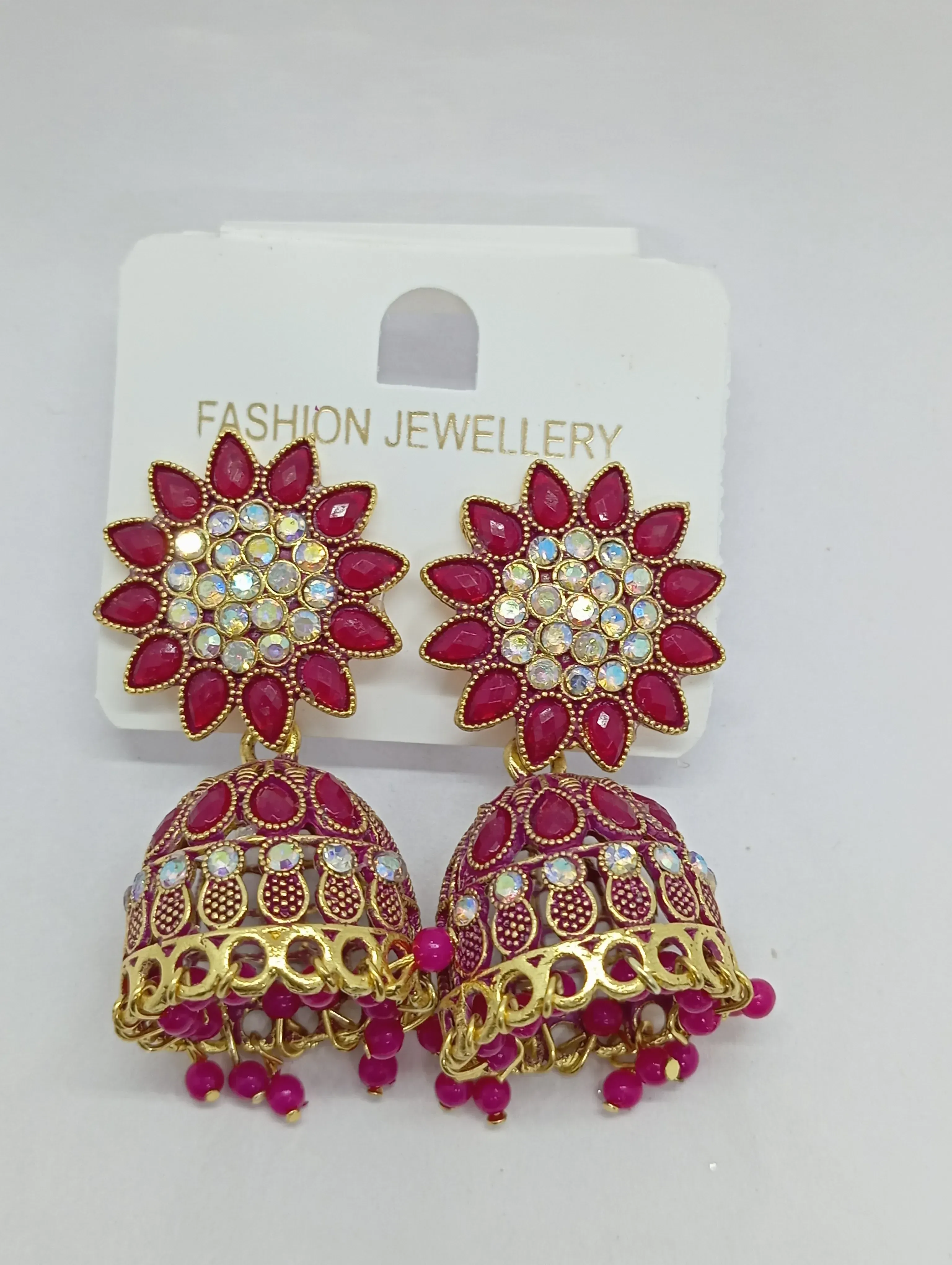 Floral Jhumka Earrings