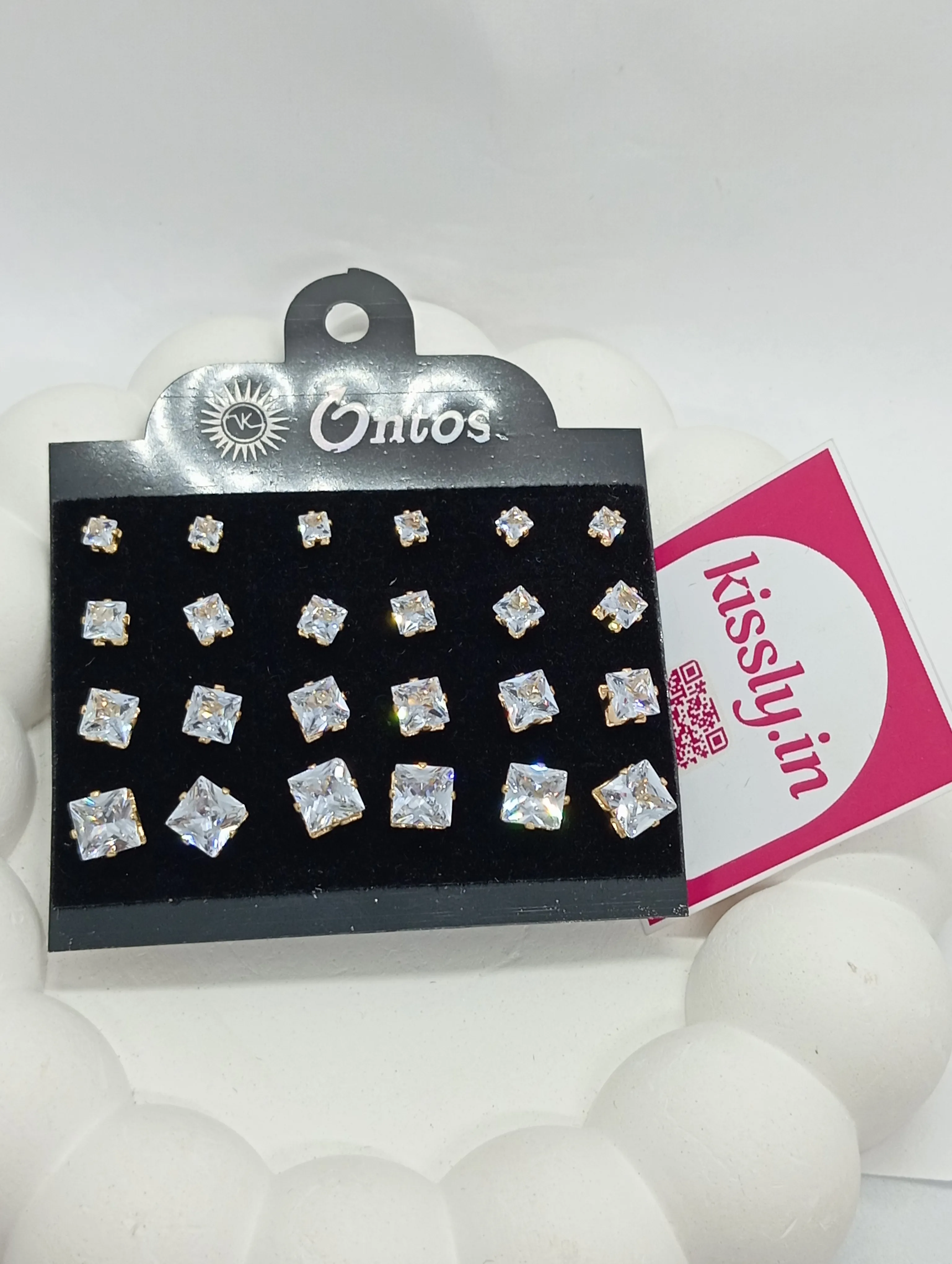 Ontos Crystal Stud Earrings Set