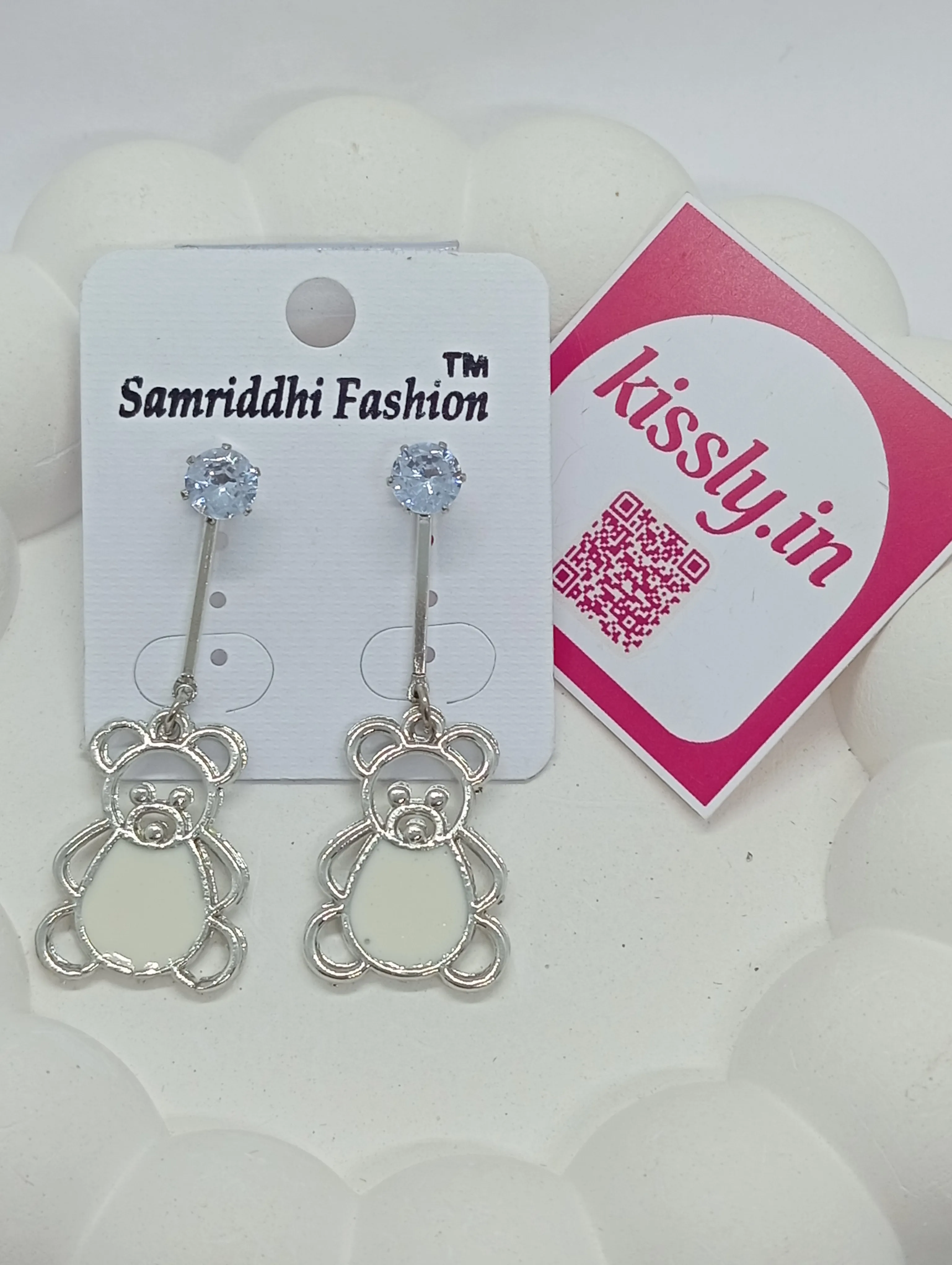 Teddy Bear Dangle Earrings