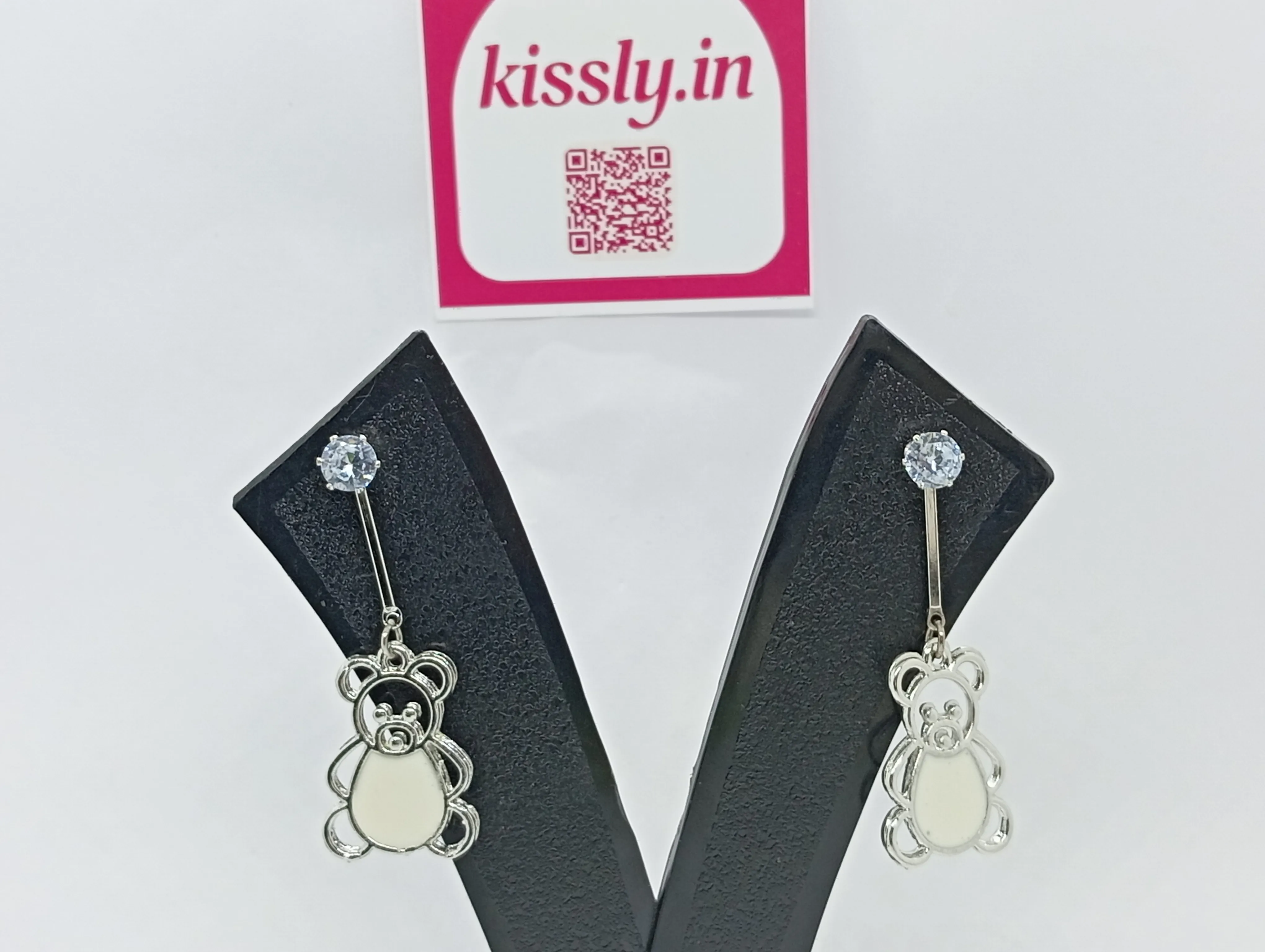 Teddy Bear Dangle Earrings