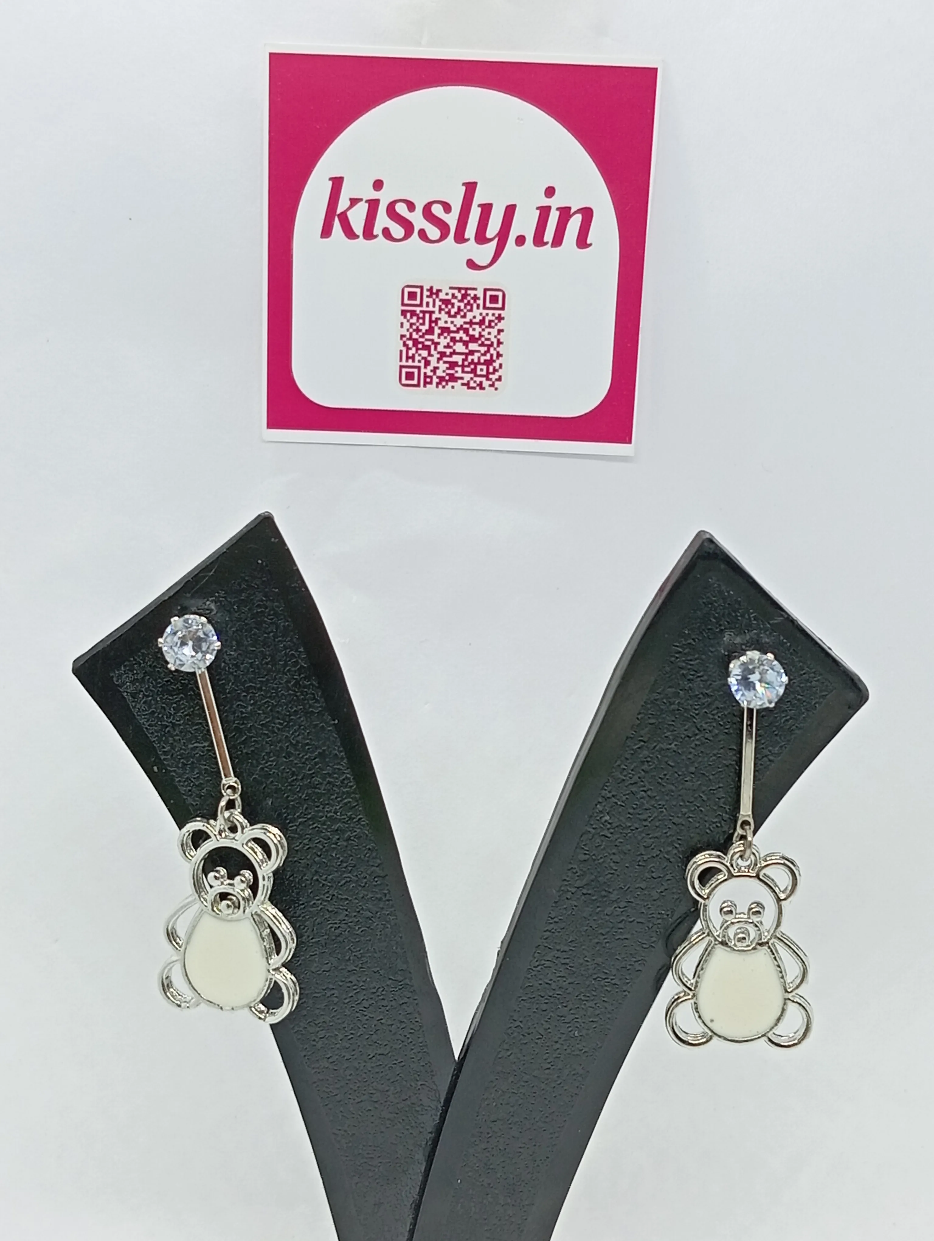 Teddy Bear Dangle Earrings