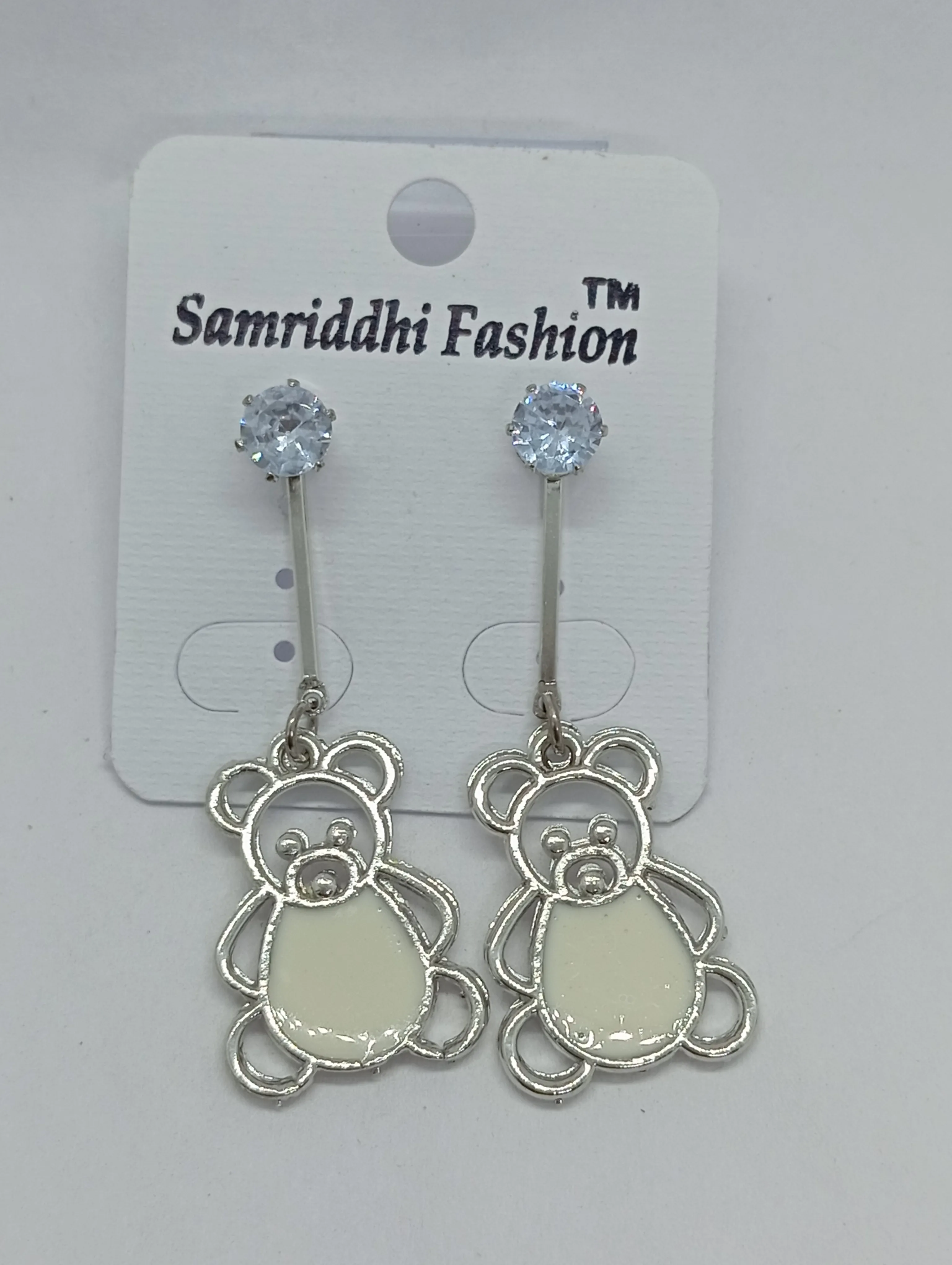Teddy Bear Dangle Earrings