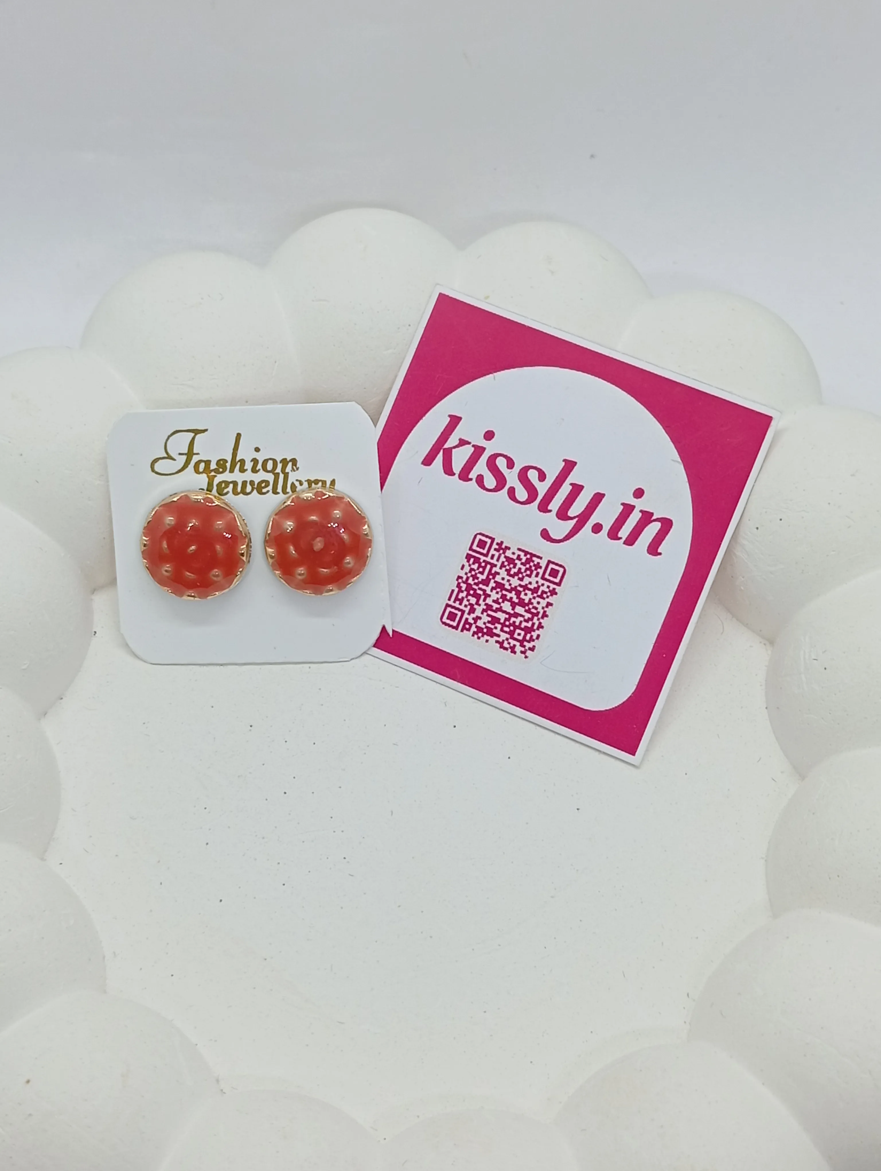 Coral Stud Earrings
