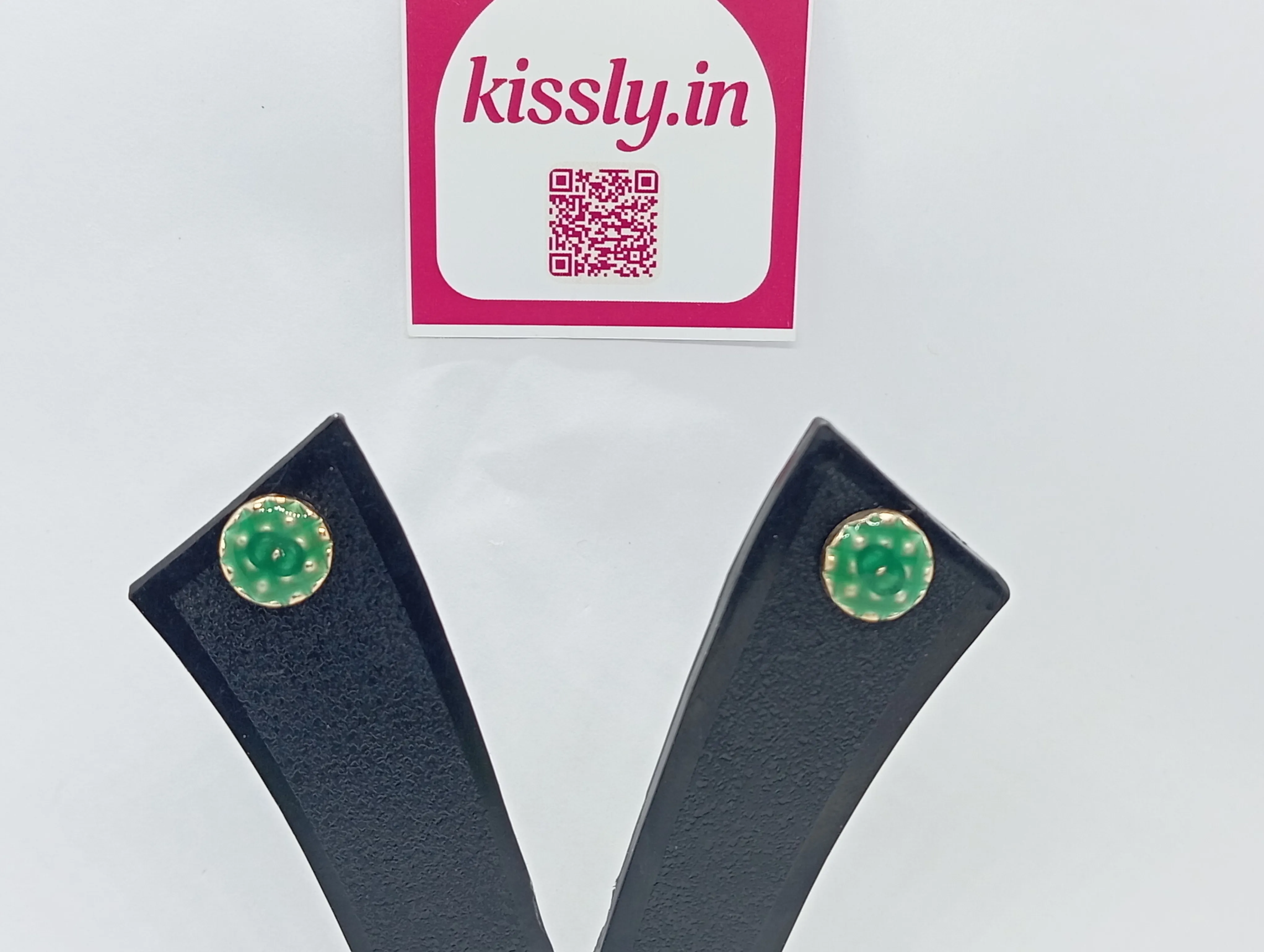 Green Stud Earrings