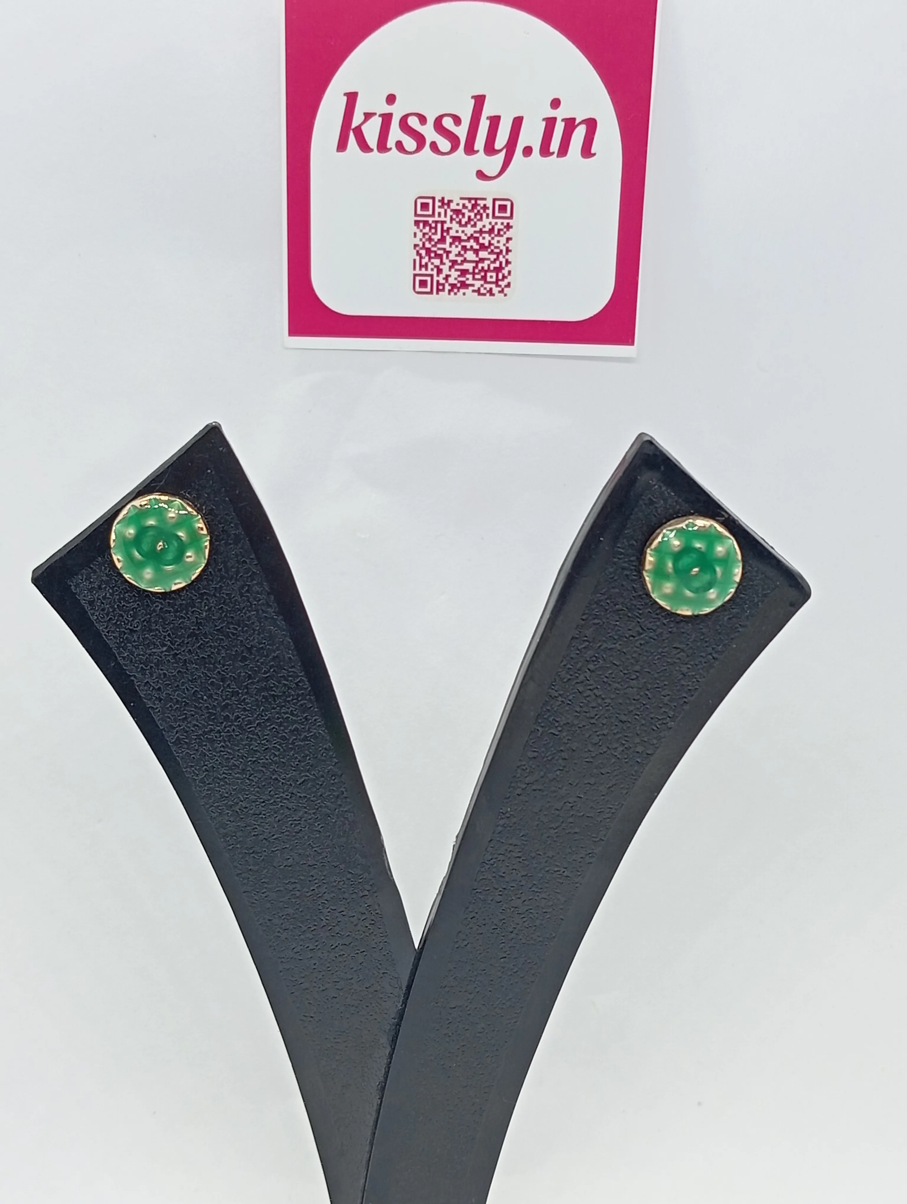 Green Stud Earrings