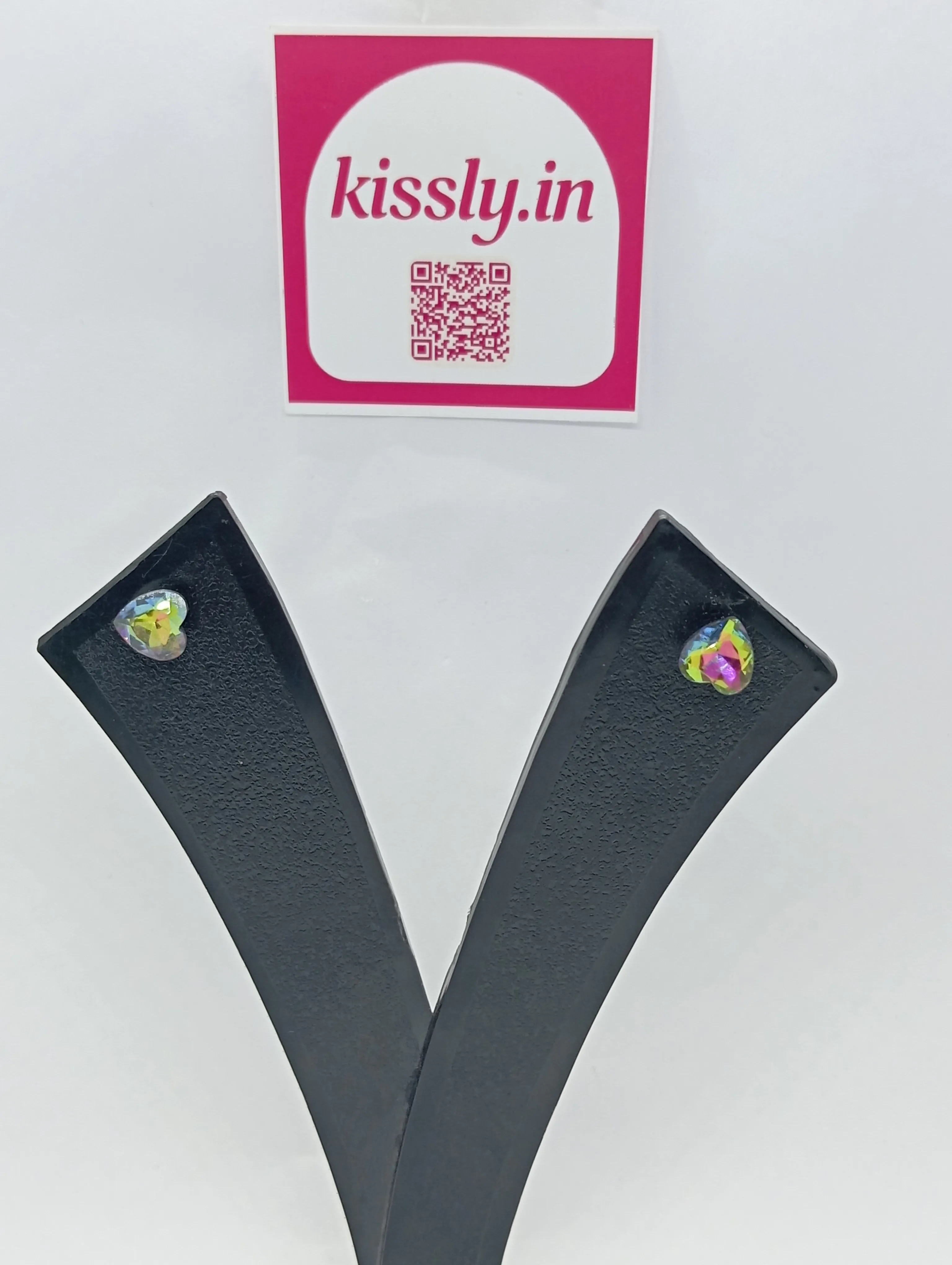 Heart Shaped Crystal Stud Earrings