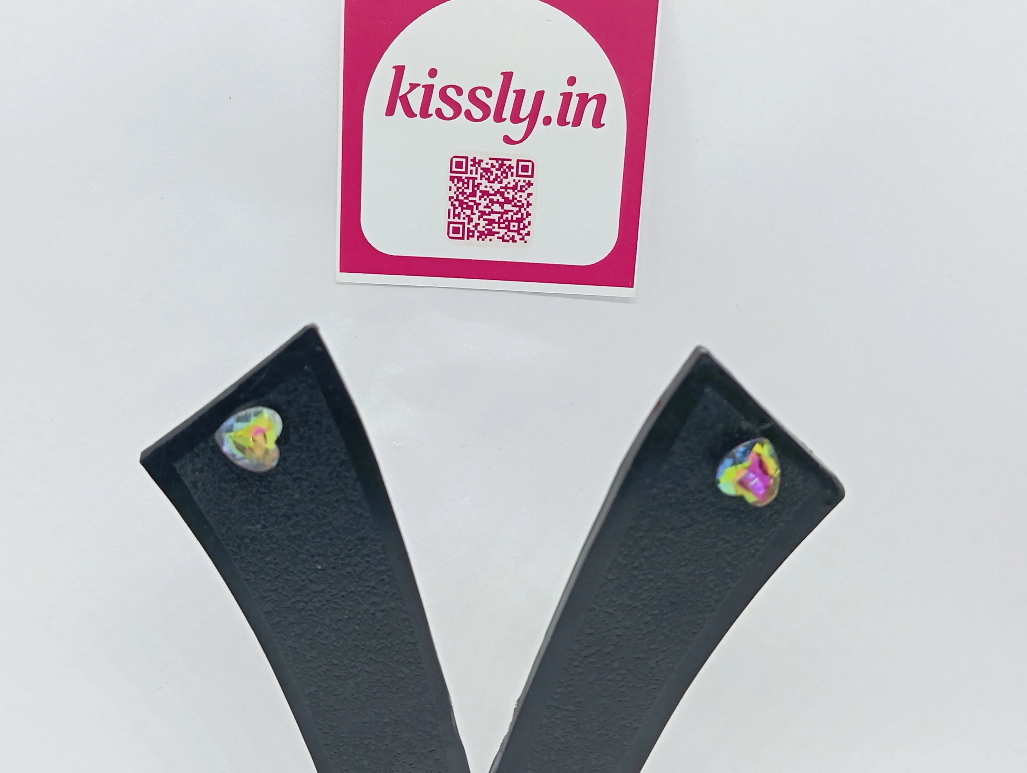 Heart Shaped Crystal Stud Earrings