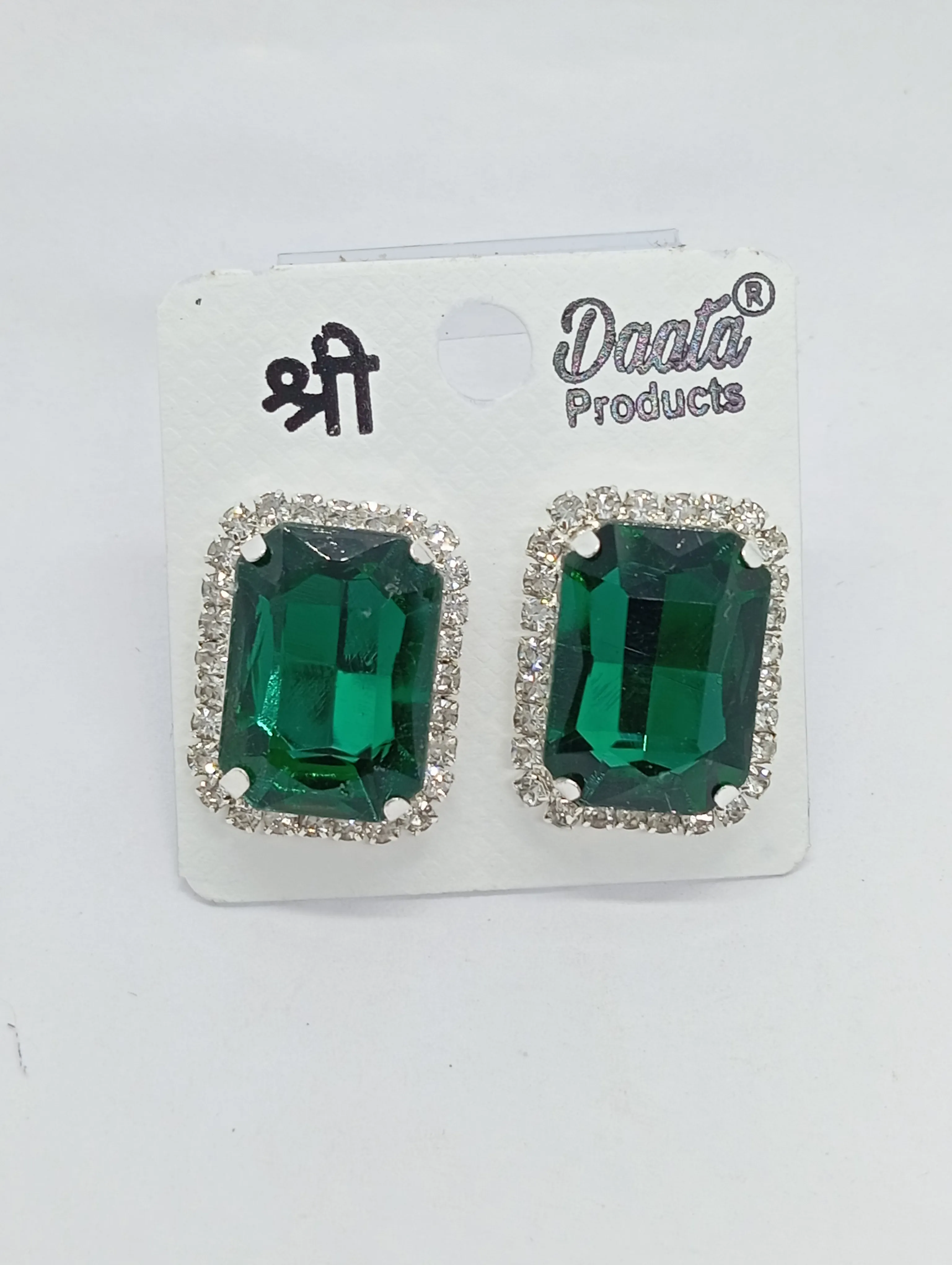 Emerald Green Stud Earrings
