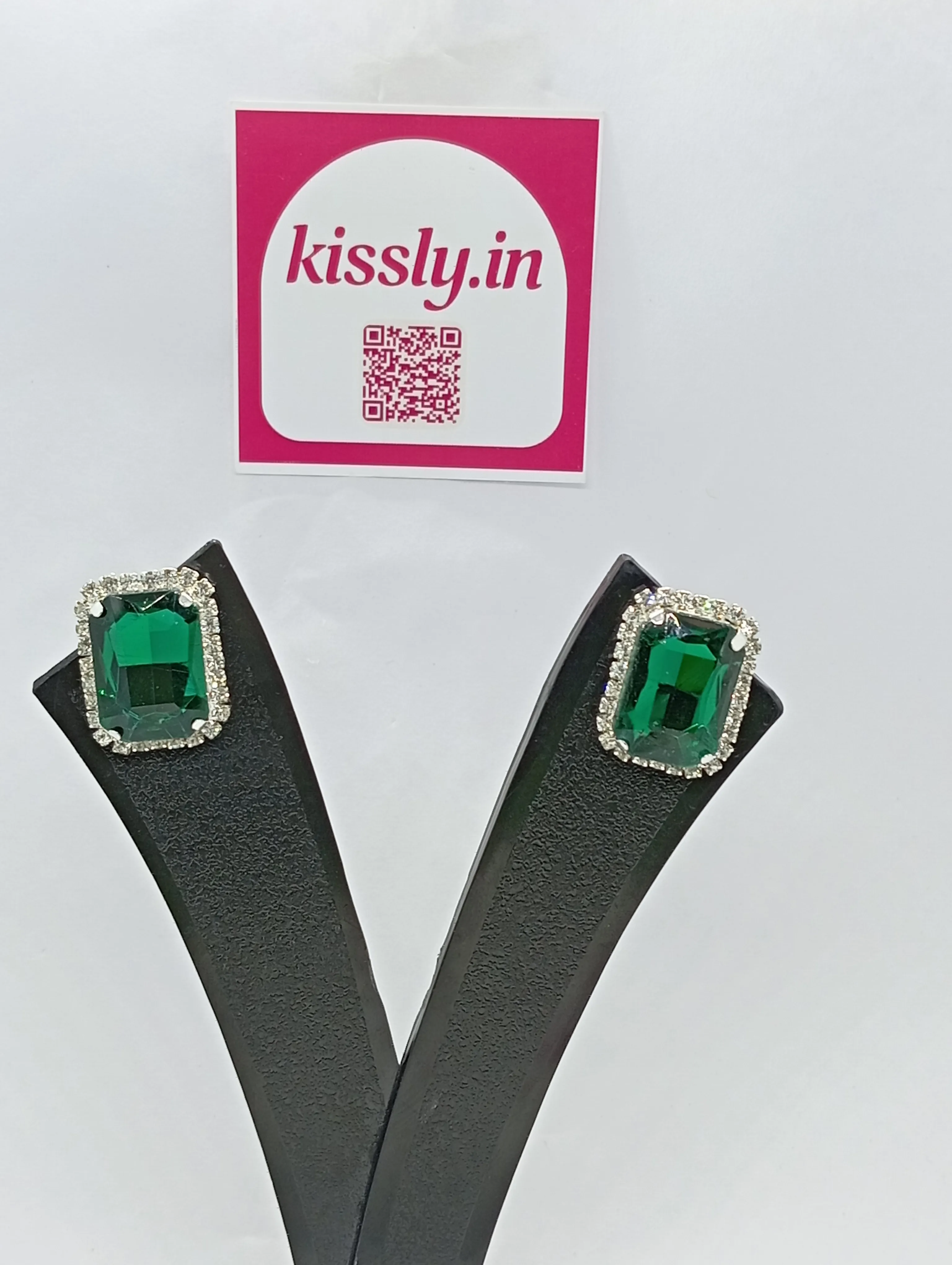 Emerald Green Stud Earrings