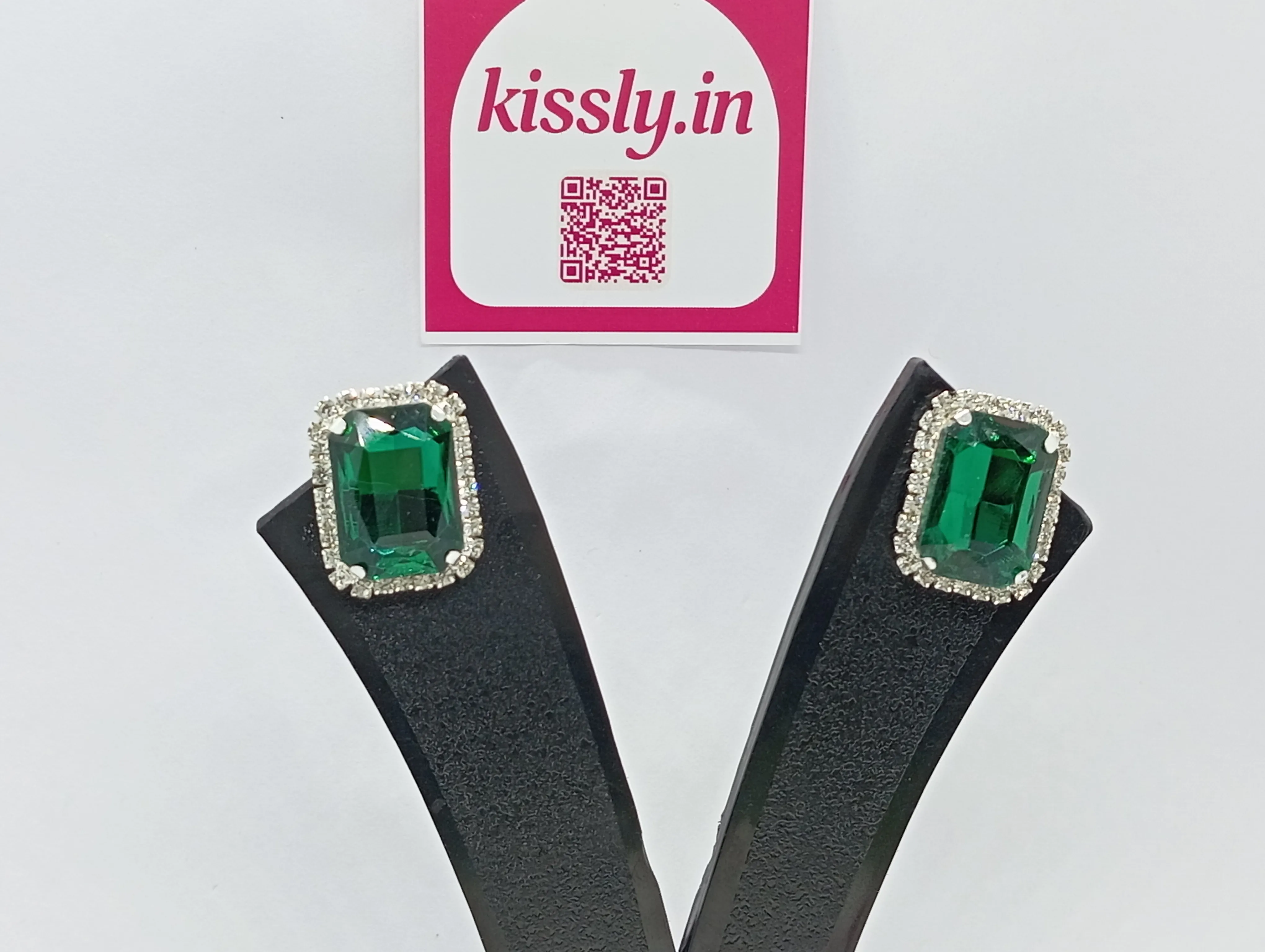 Emerald Green Stud Earrings