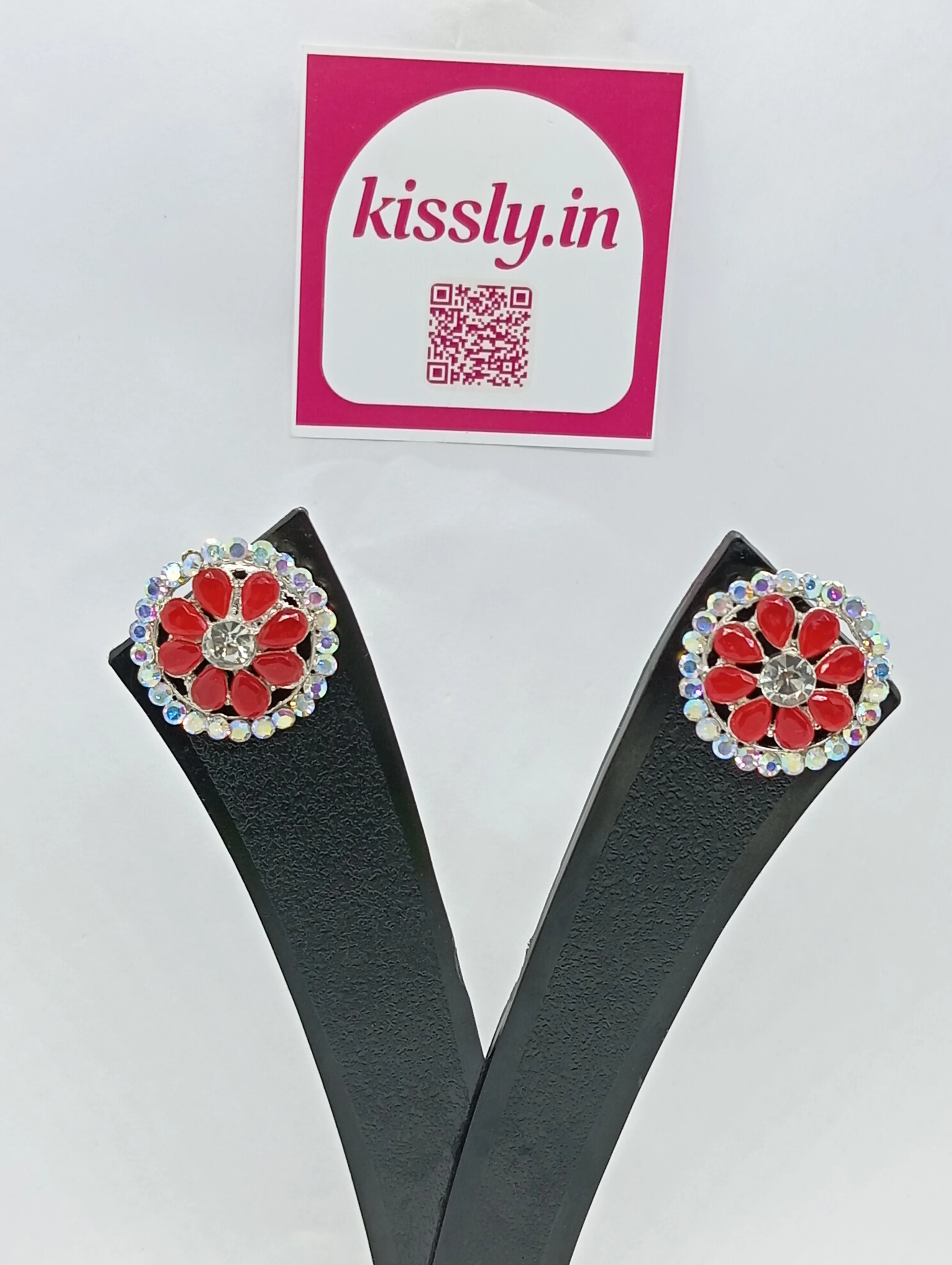 Floral Crystal Stud Earrings