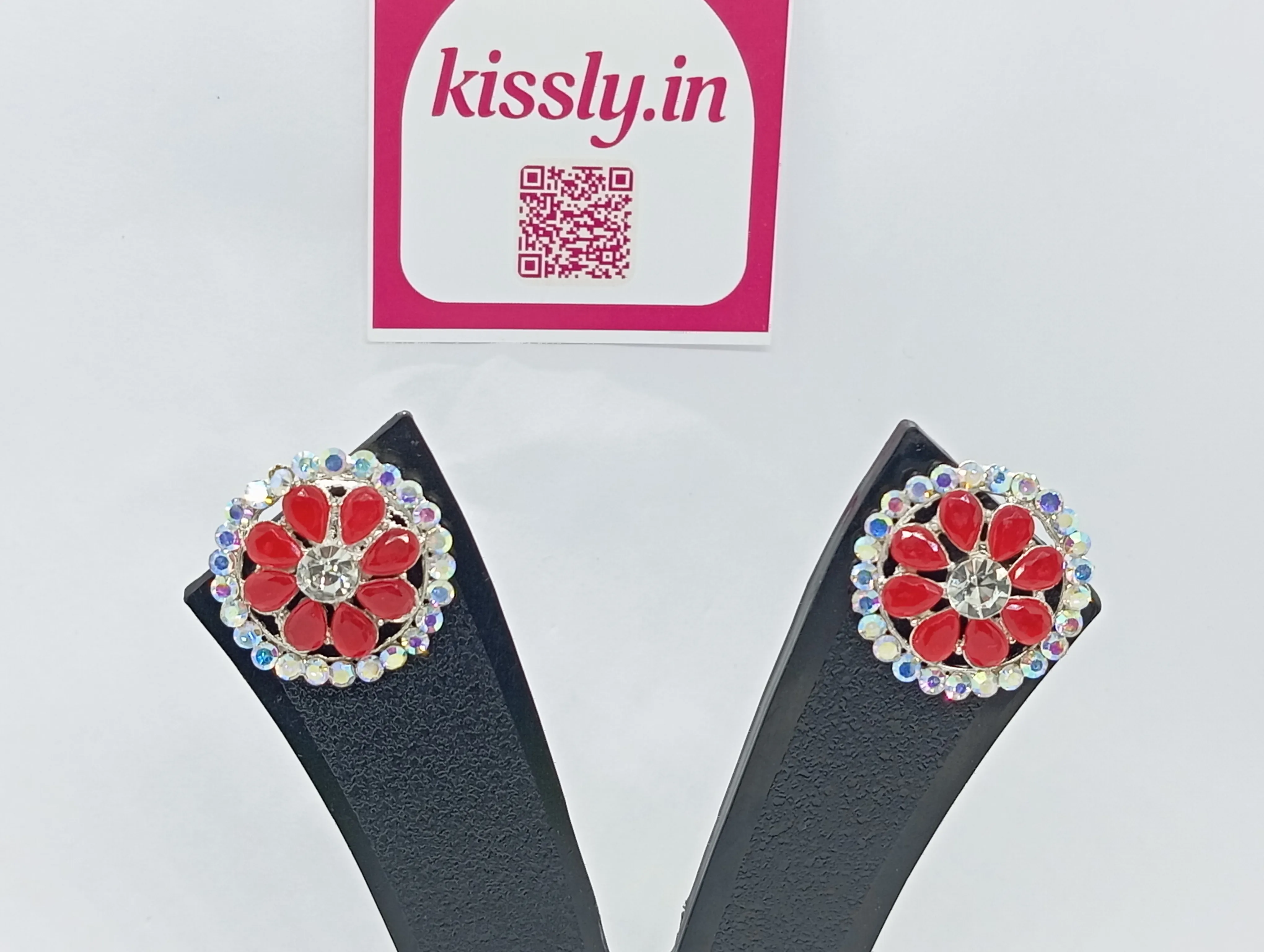 Floral Crystal Stud Earrings