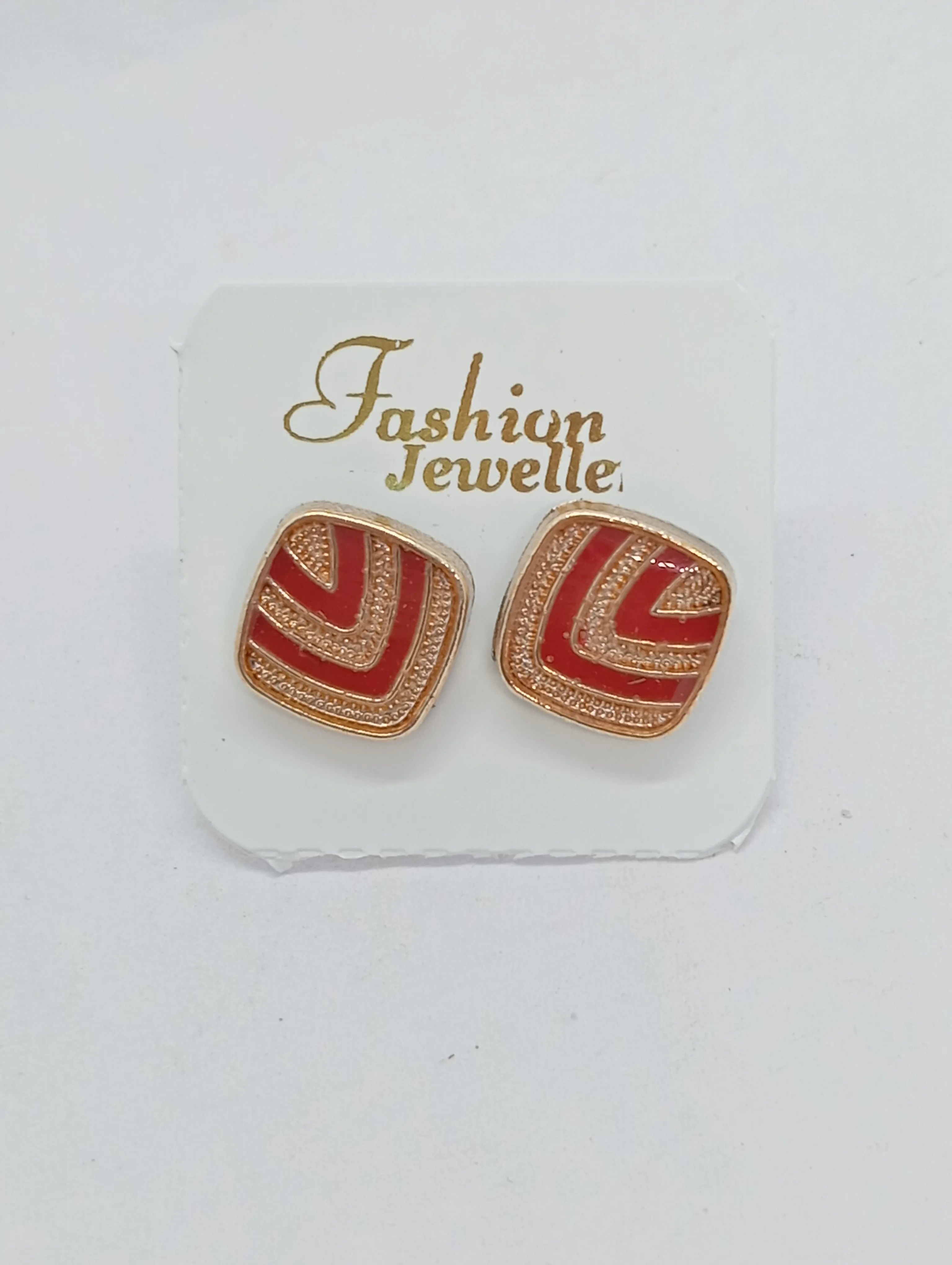 Chevron Pattern Stud Earrings
