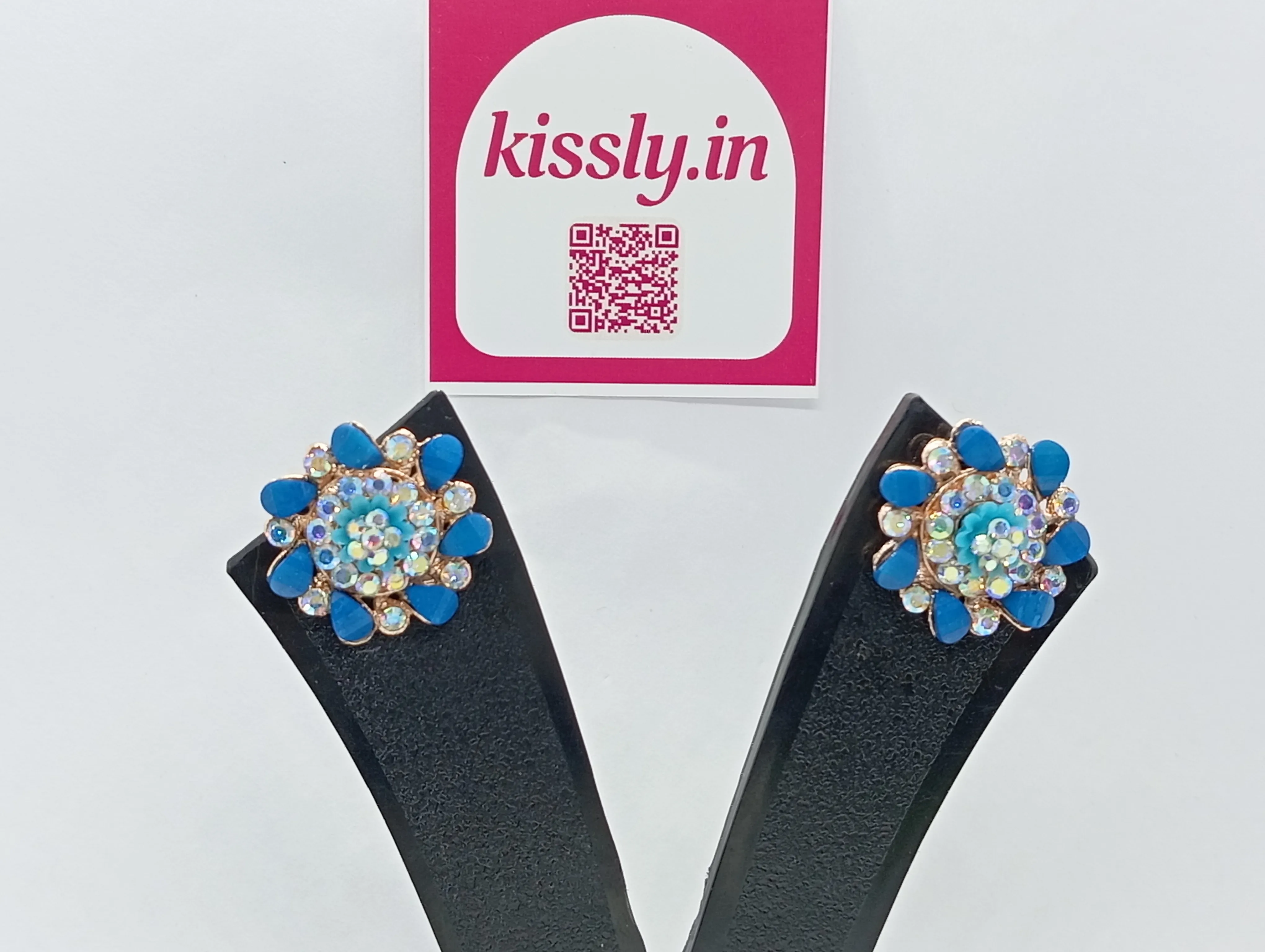 Floral Crystal Stud Earrings