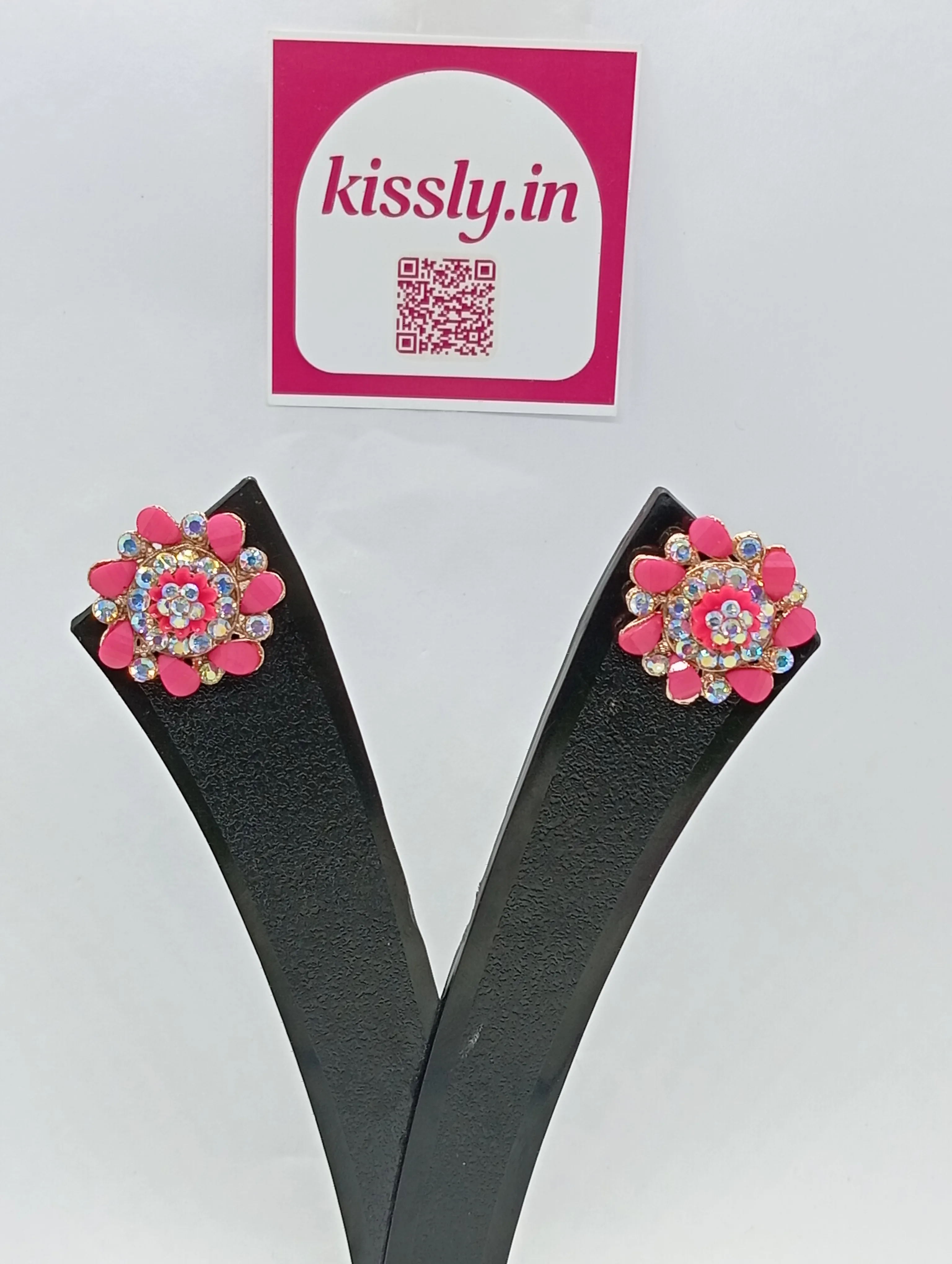 Floral Crystal Stud Earrings