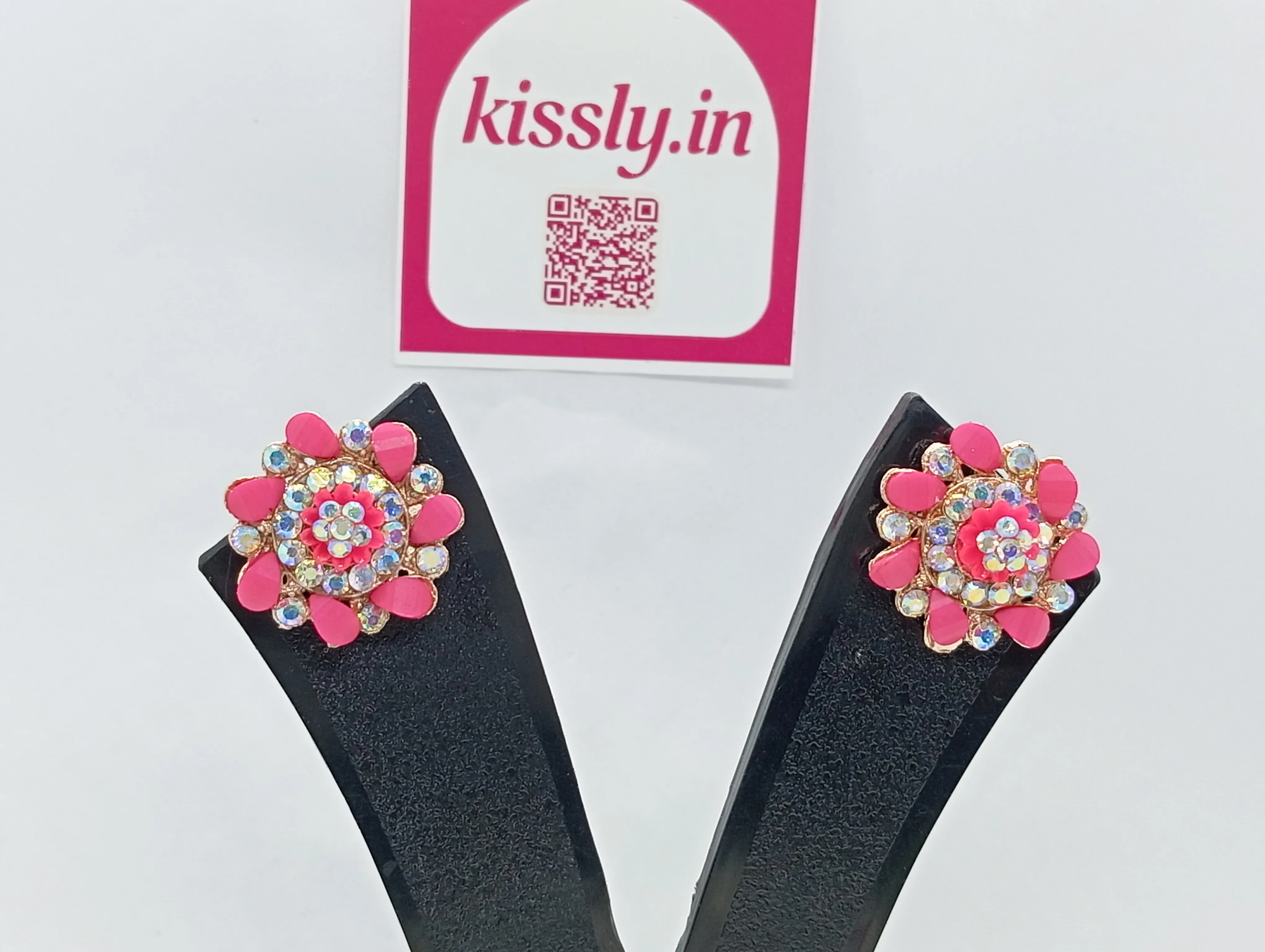 Floral Crystal Stud Earrings