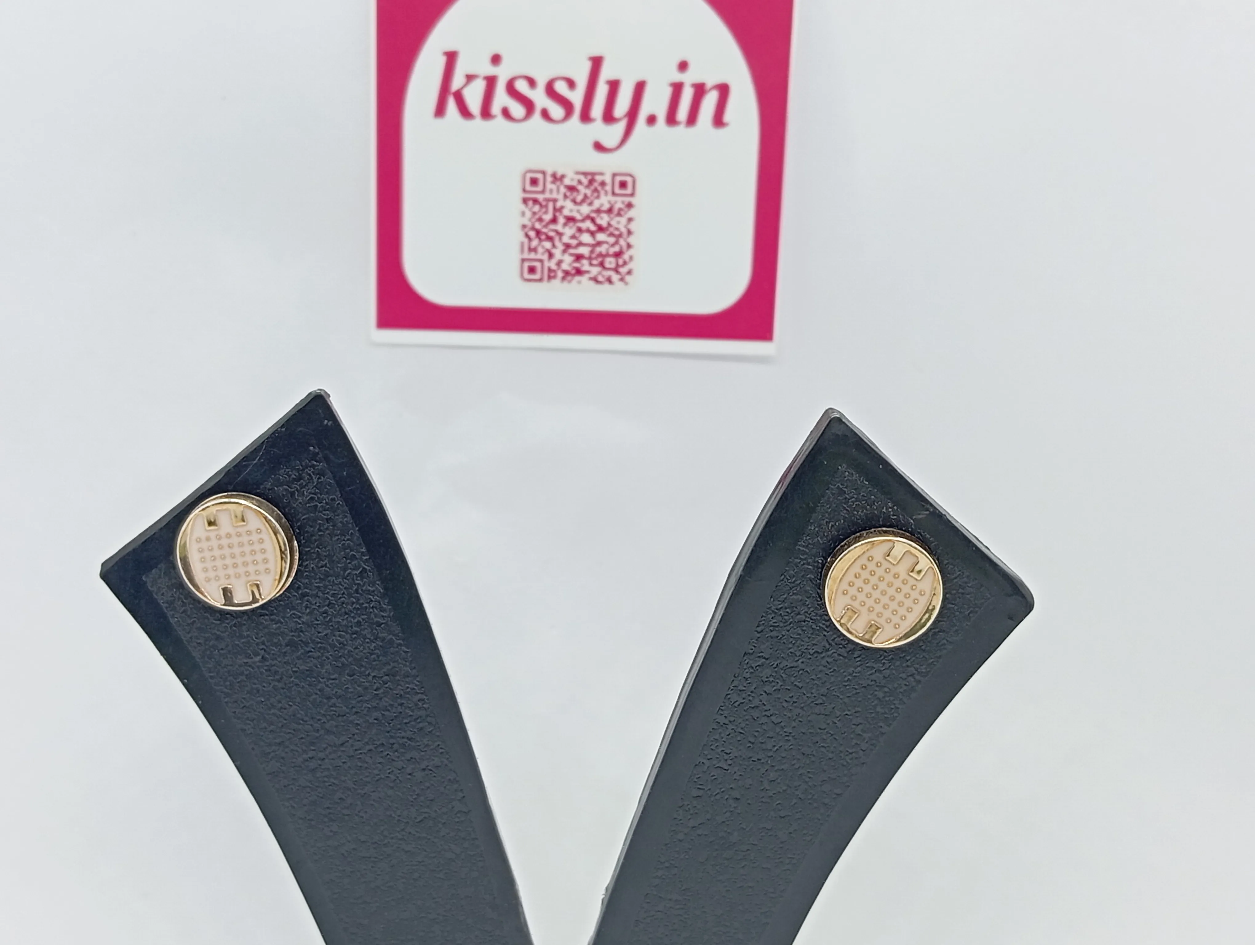 Round Gold-Tone Stud Earrings