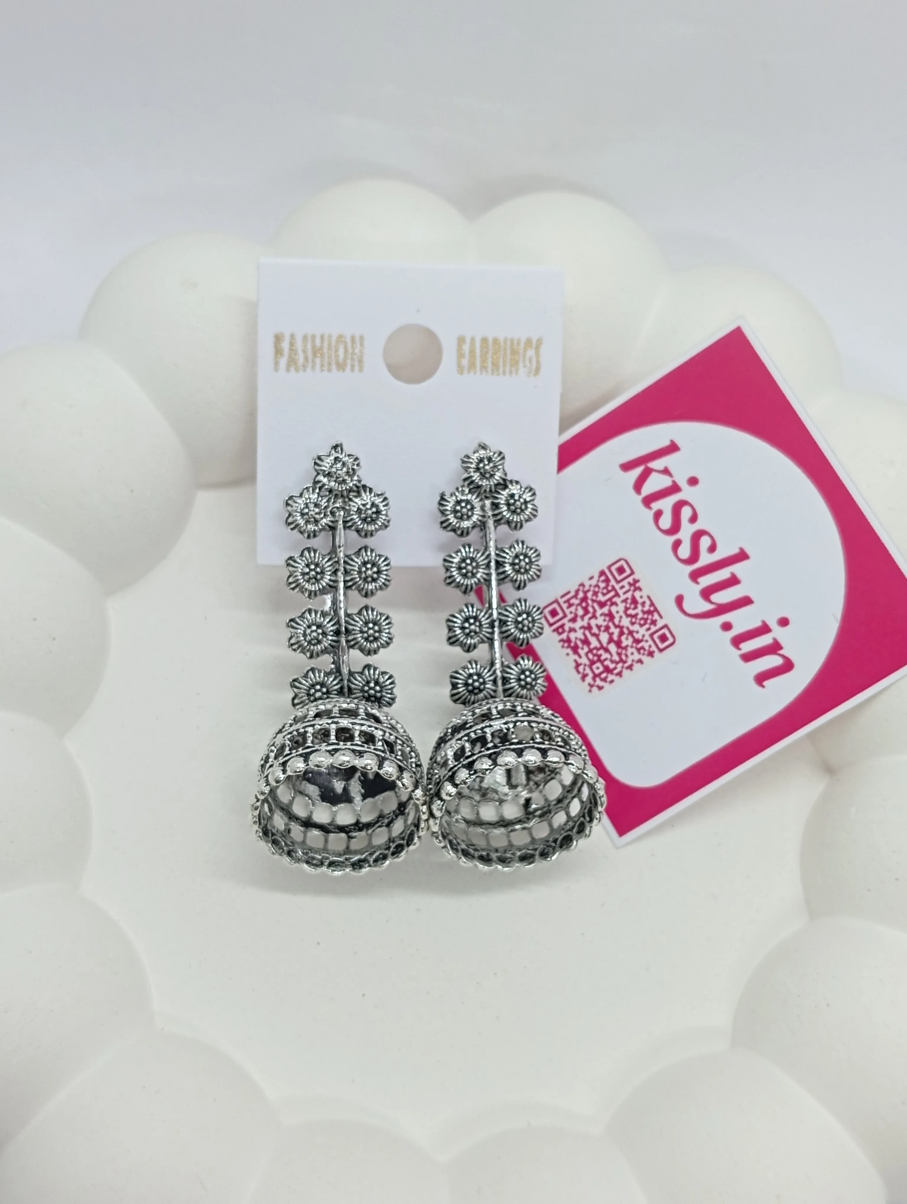 Oxidized Jhumka Earrings