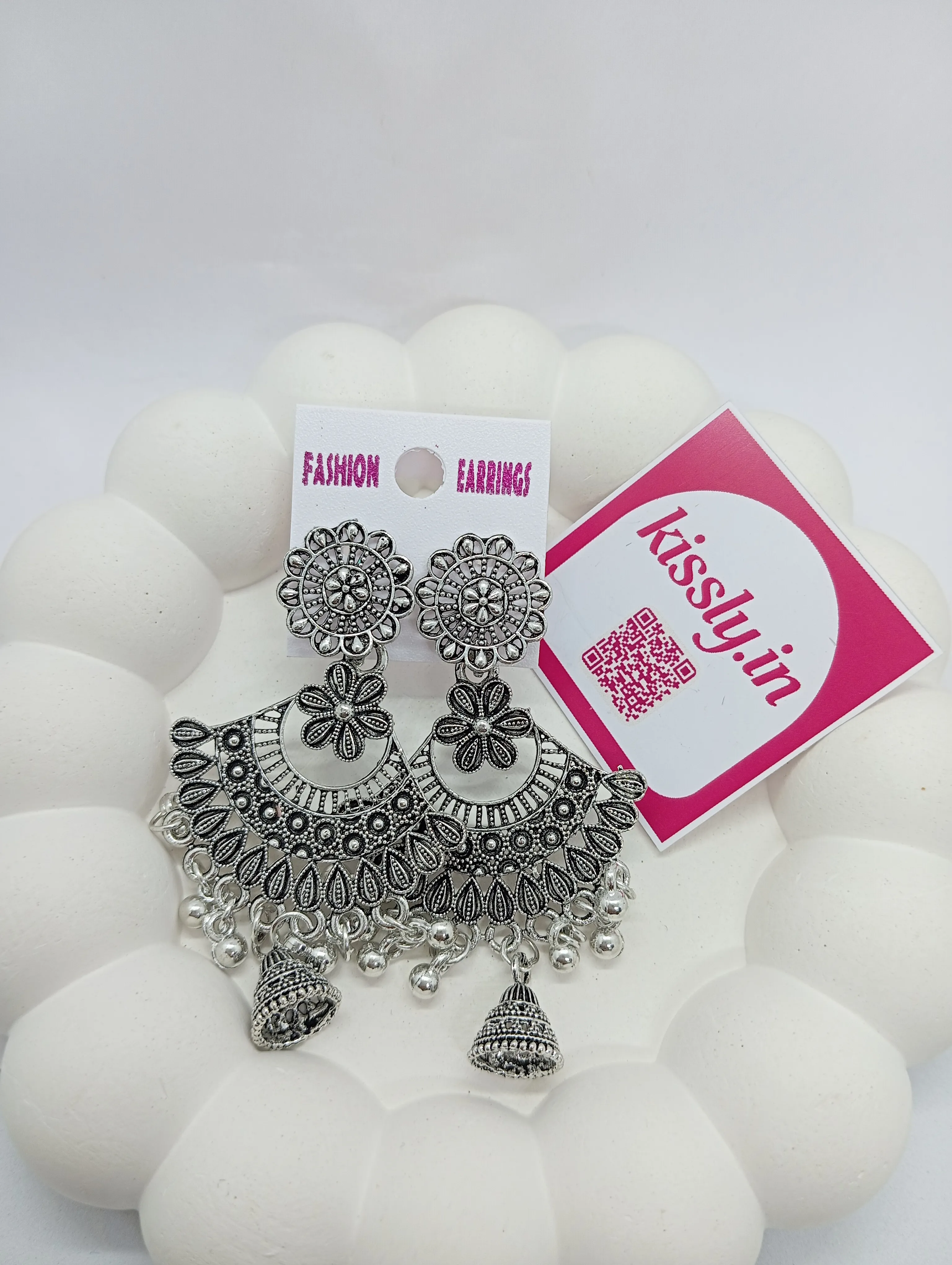 Oxidized Jhumka Earrings