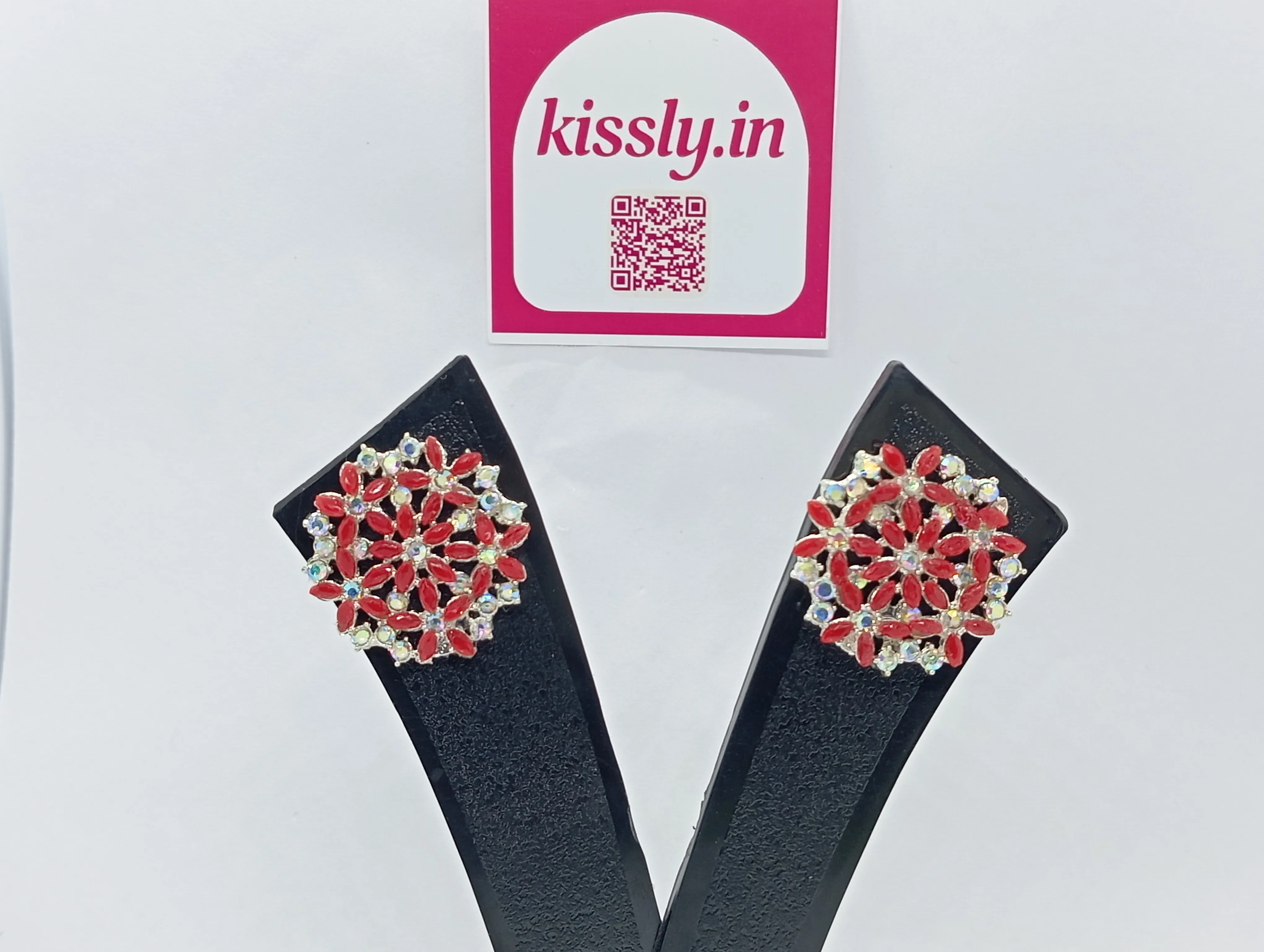 Floral Crystal Stud Earrings