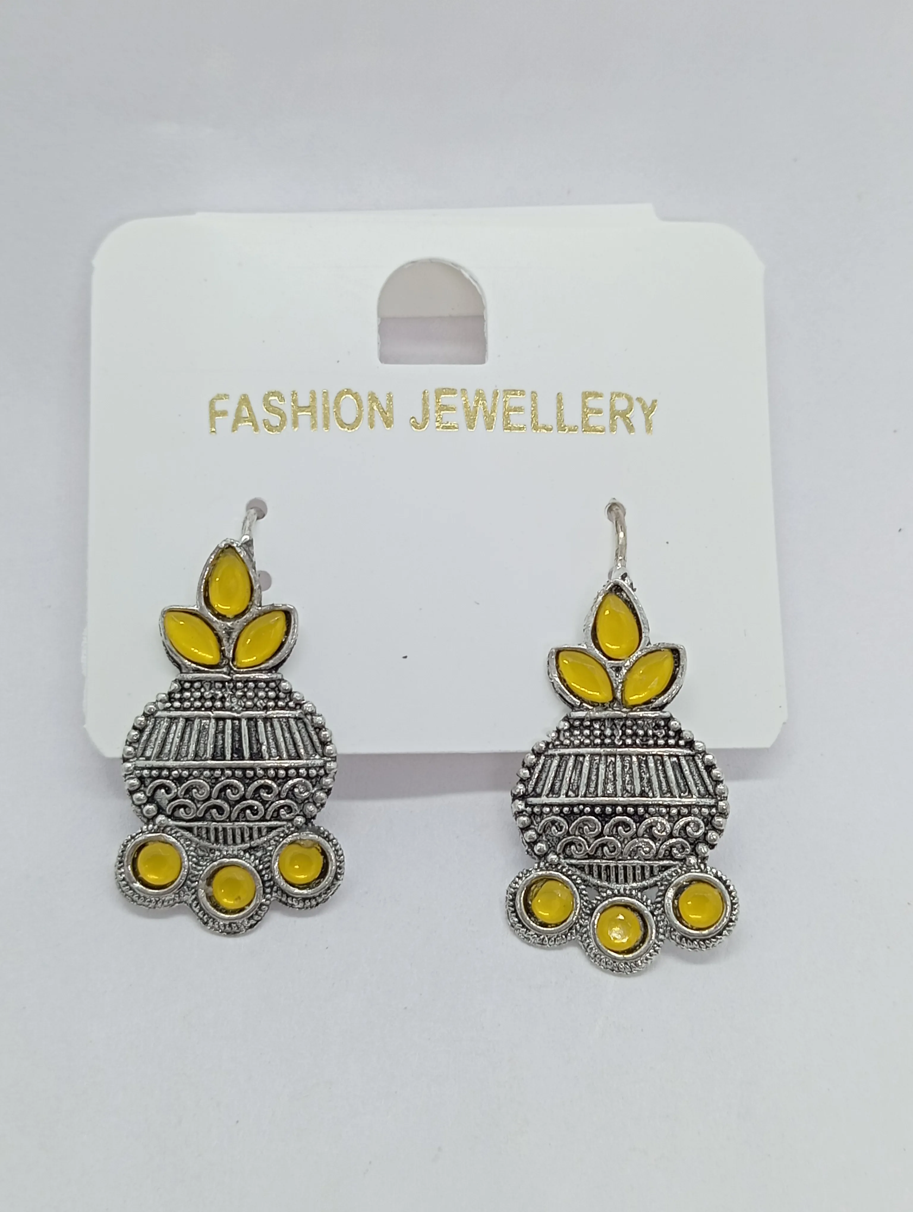 Oxidized Silver Jhumka Earrings