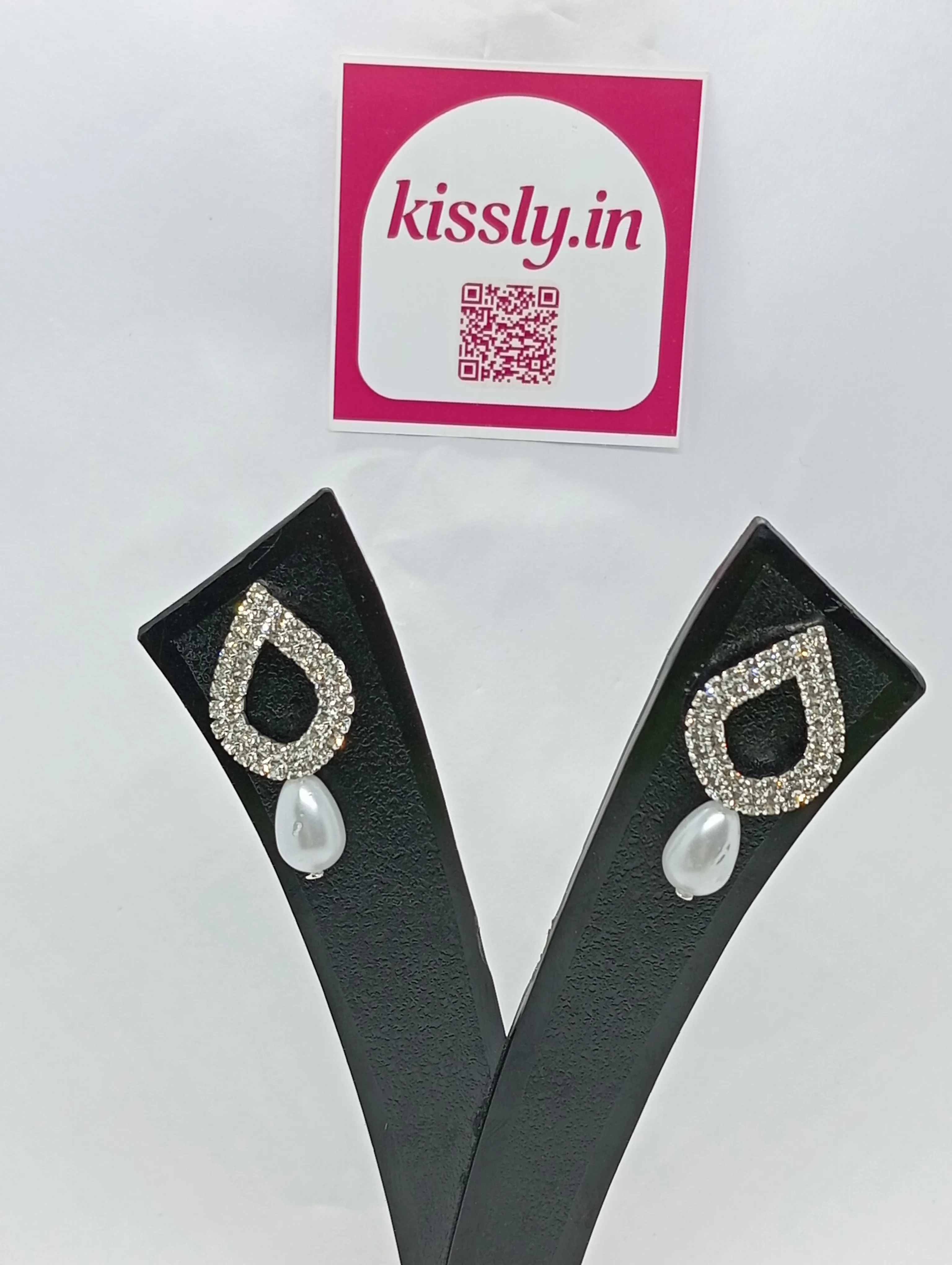 Pearl Drop Rhinestone Earrings