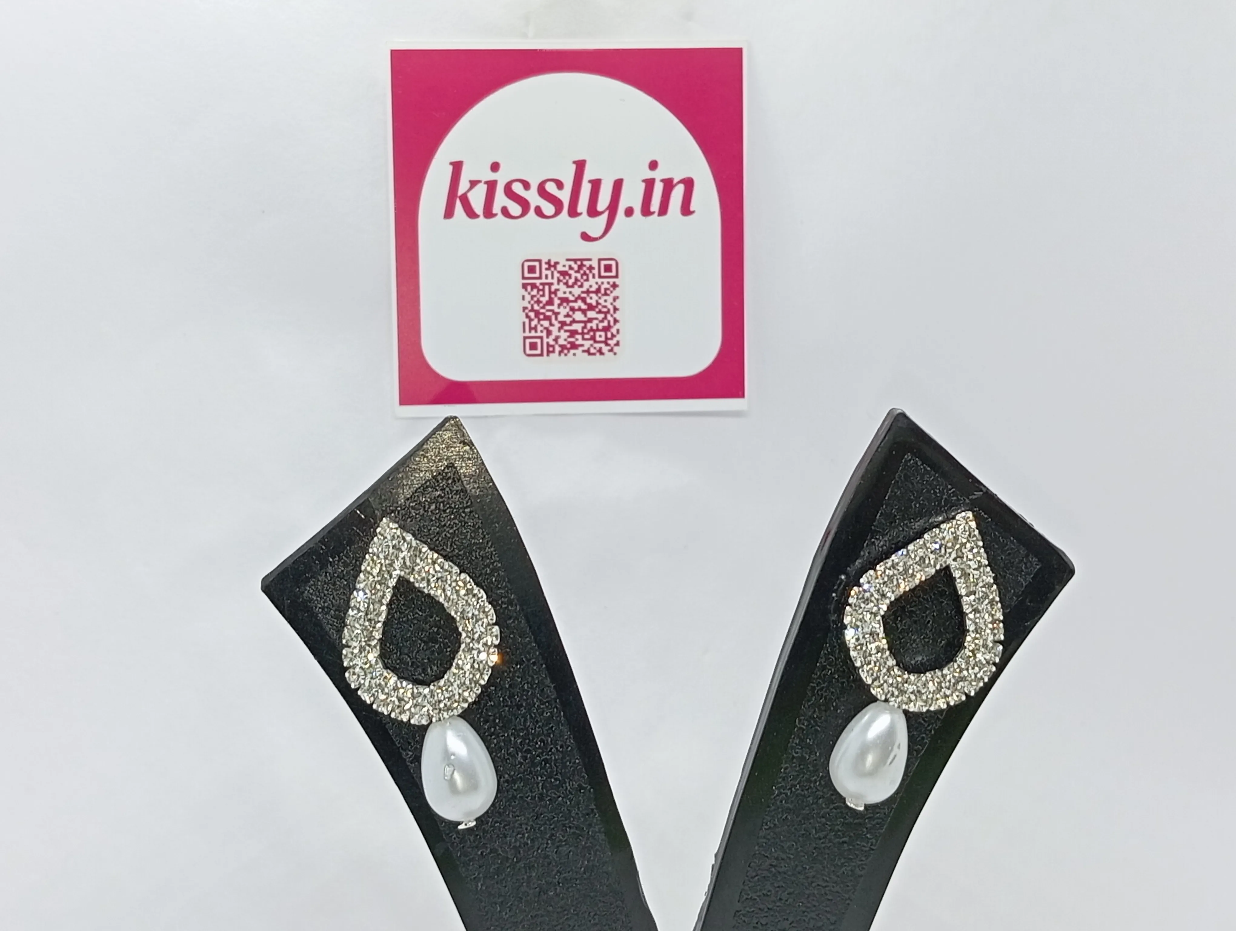 Pearl Drop Rhinestone Earrings