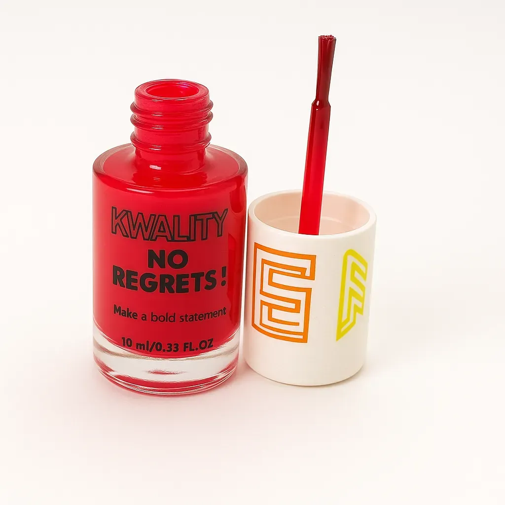 KWALITY No Regrets! Classic Red Nail Polish | Glossy Bold Finish | 10ml