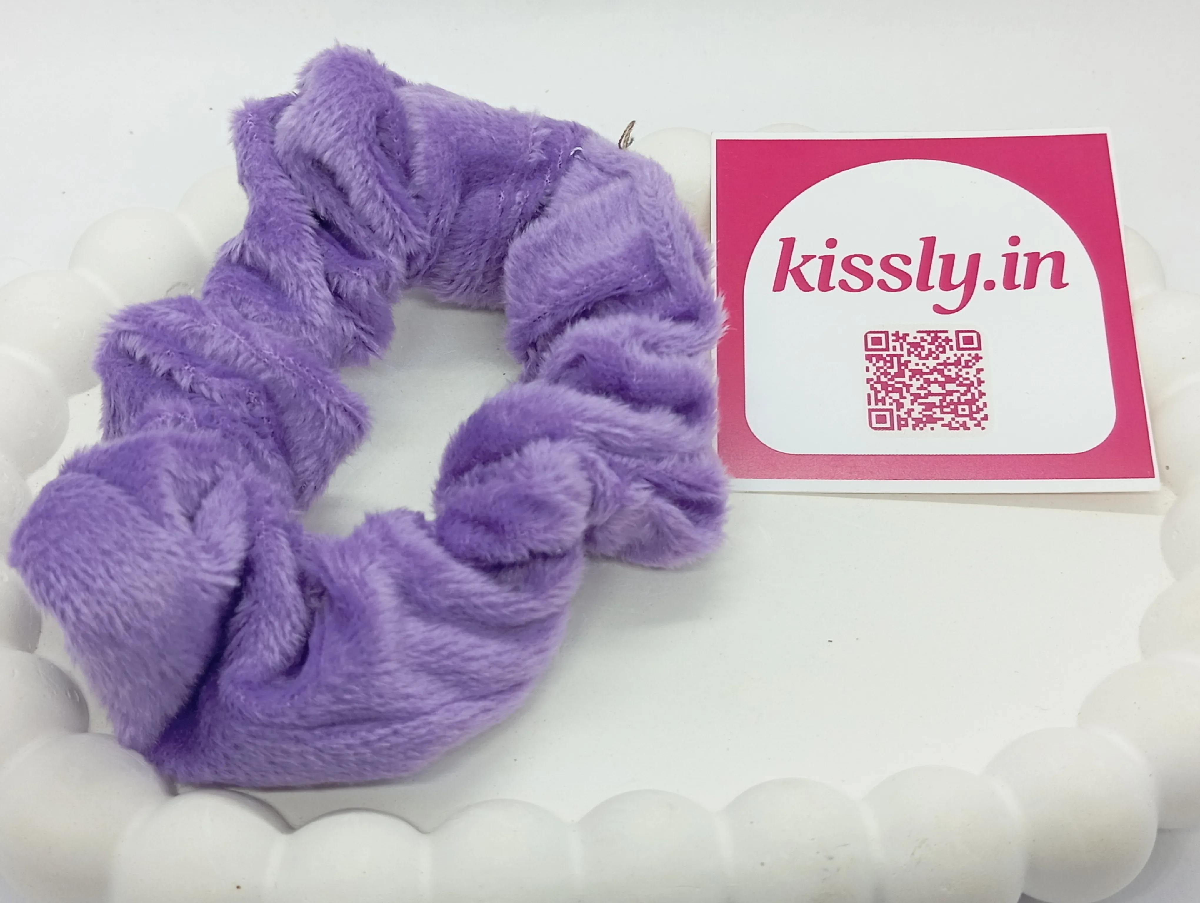 Fuzzy Hair Scrunchie