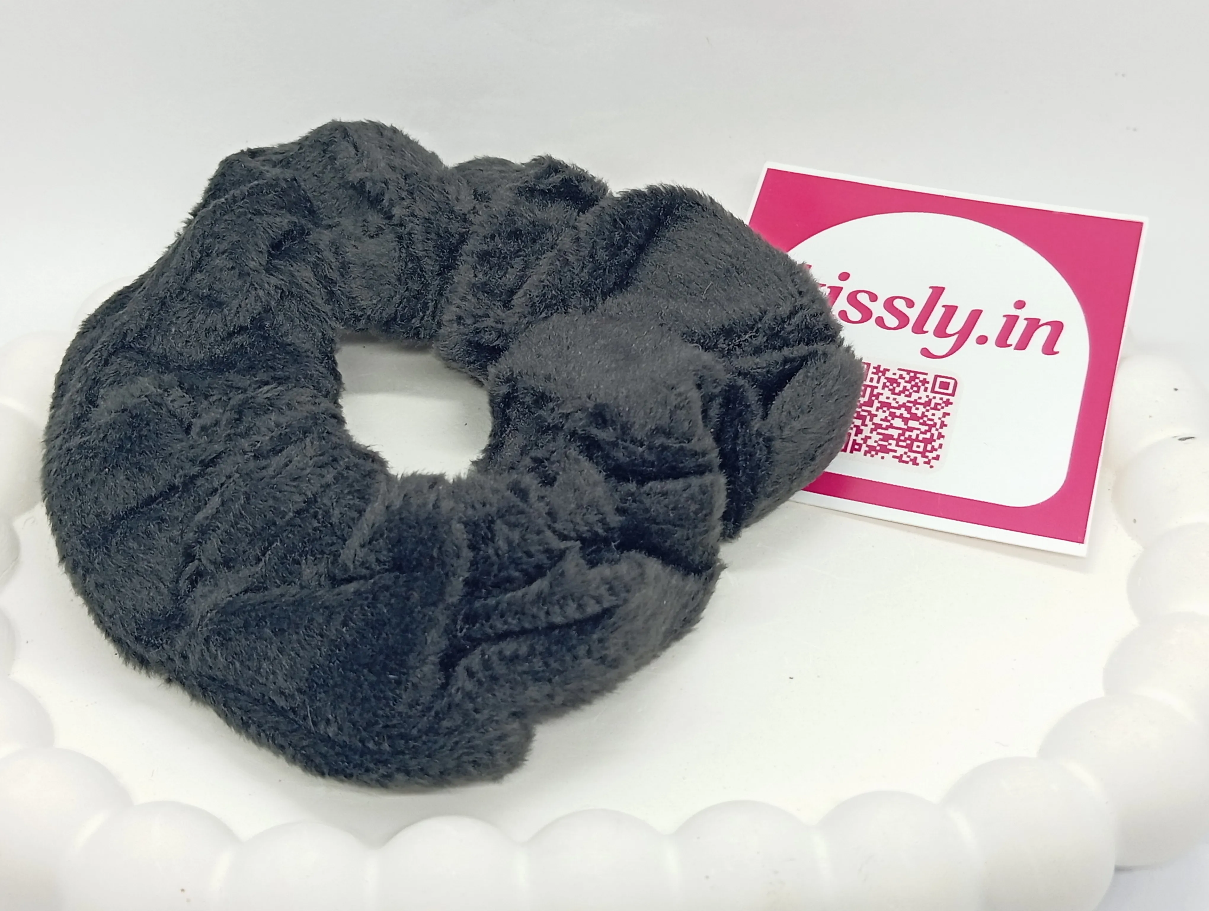 Fuzzy Hair Scrunchie