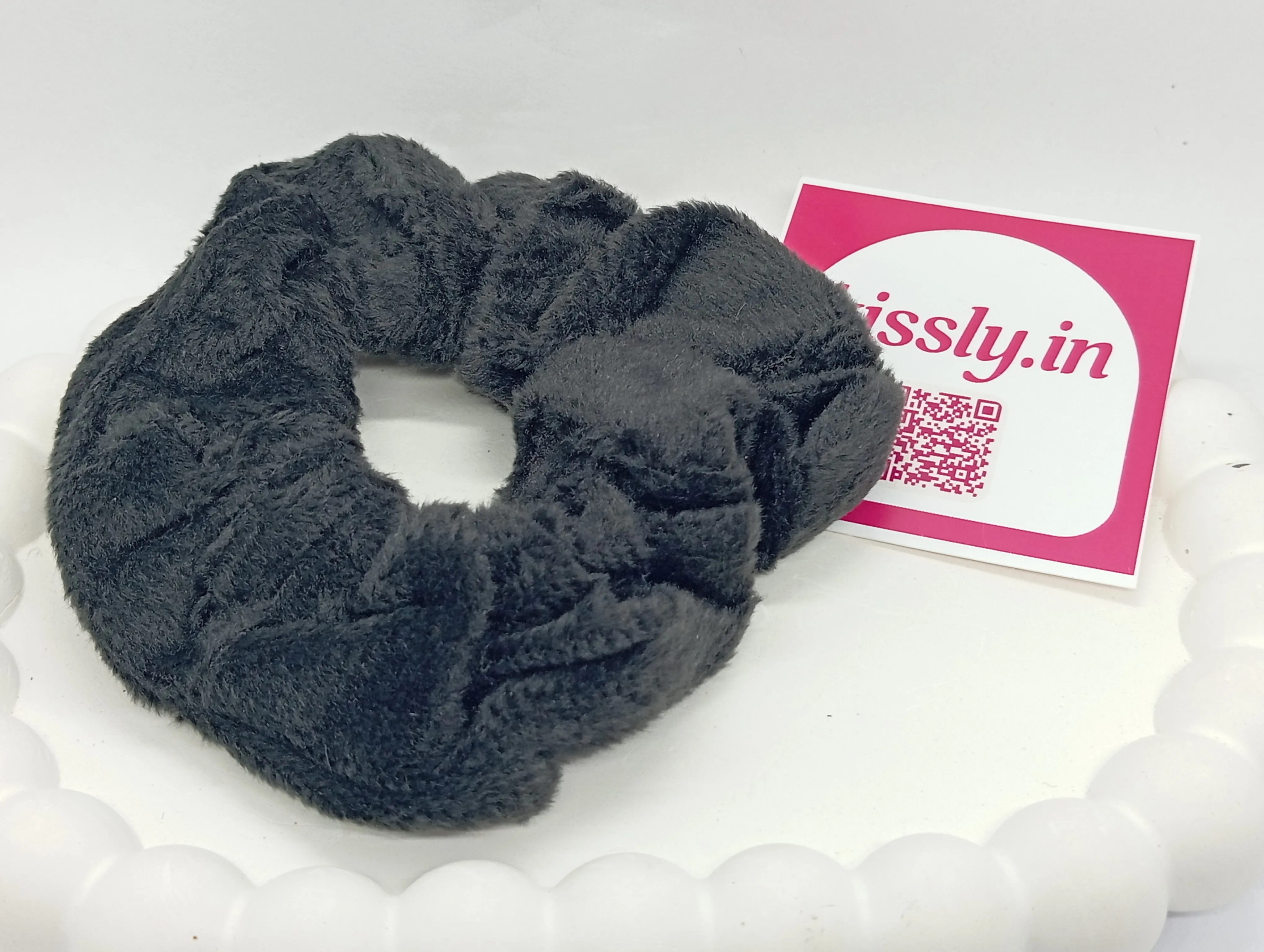 Fuzzy Hair Scrunchie