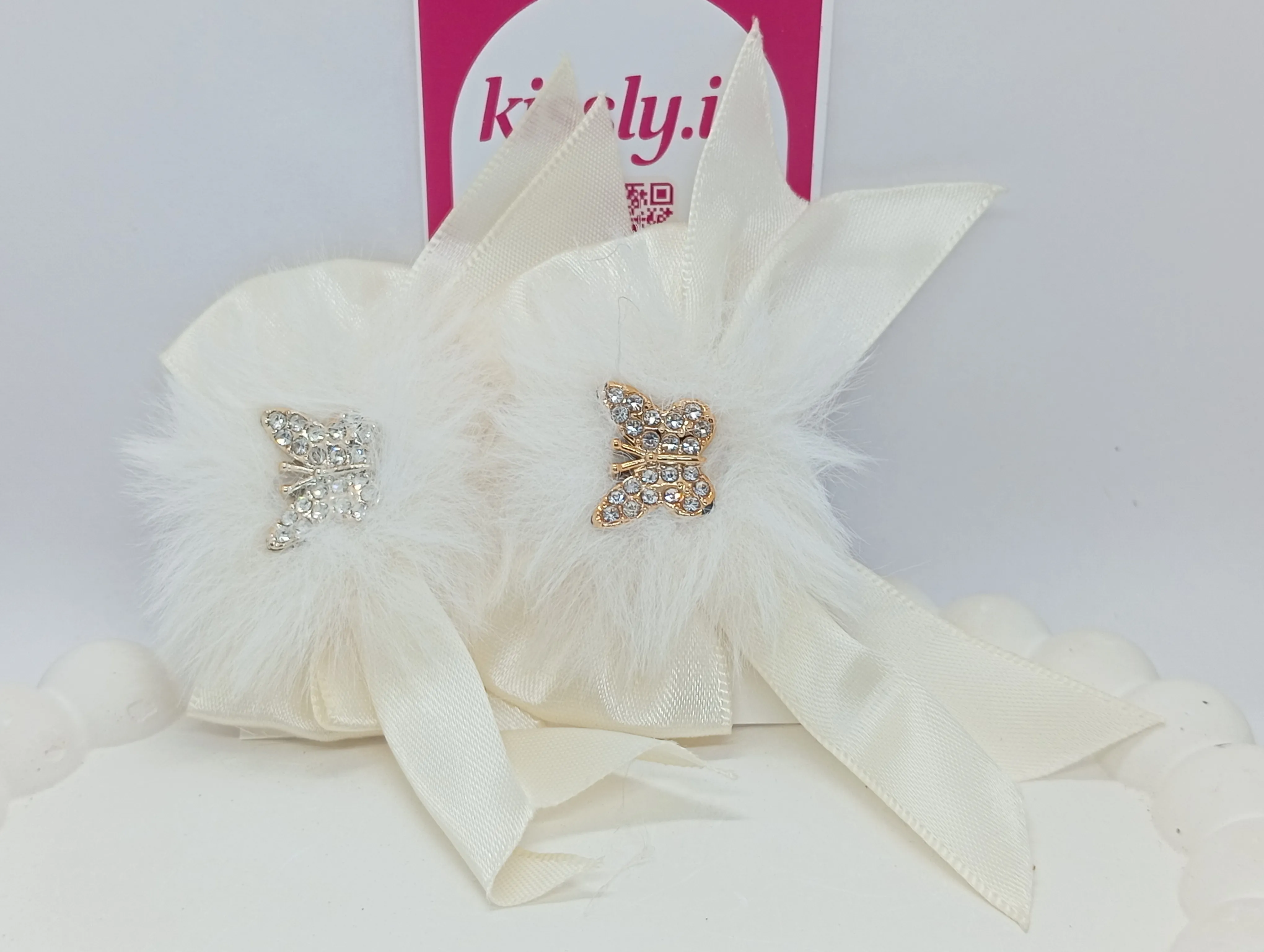 Butterfly Fur Hair Clips