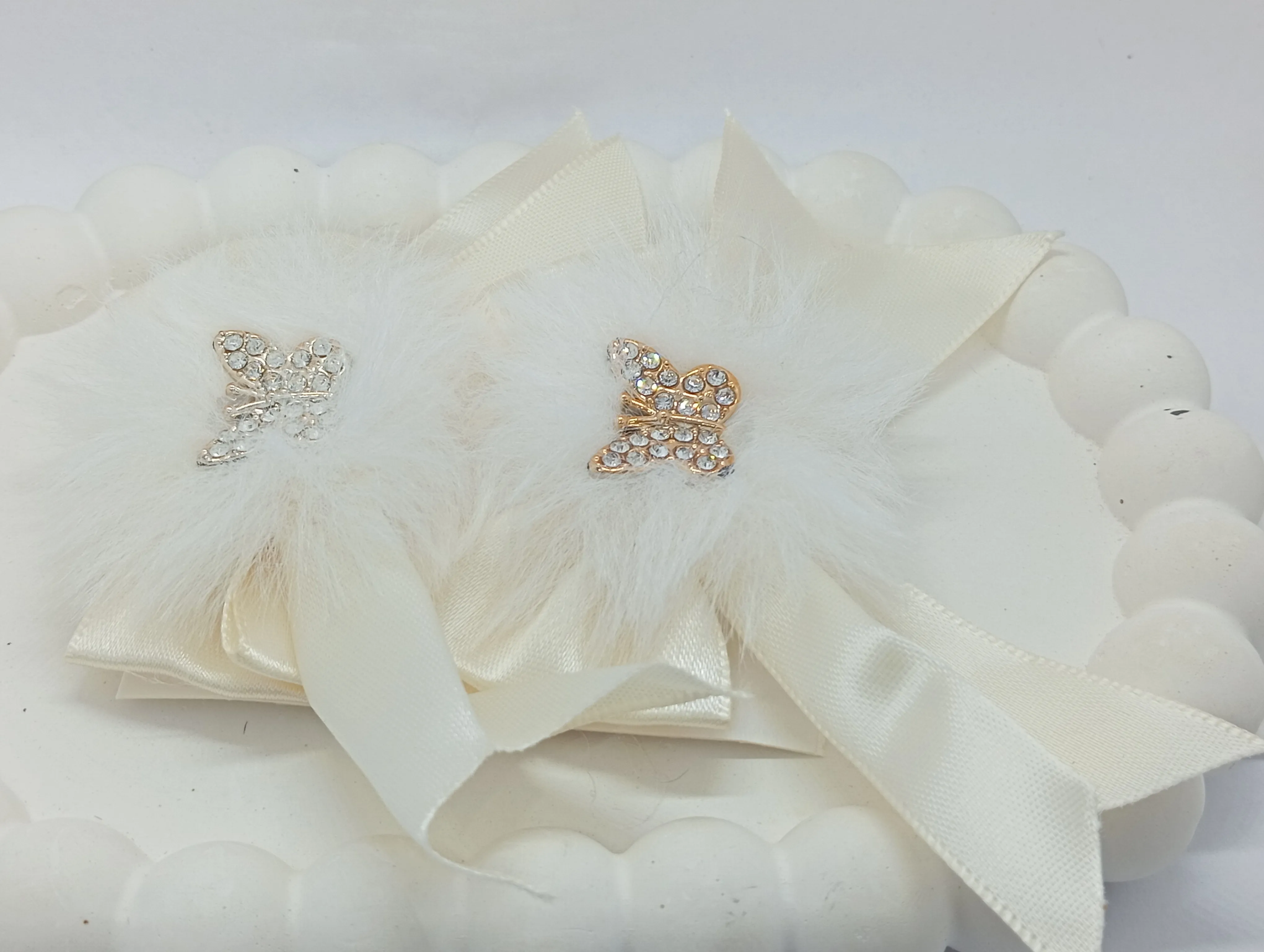 Butterfly Fur Hair Clips