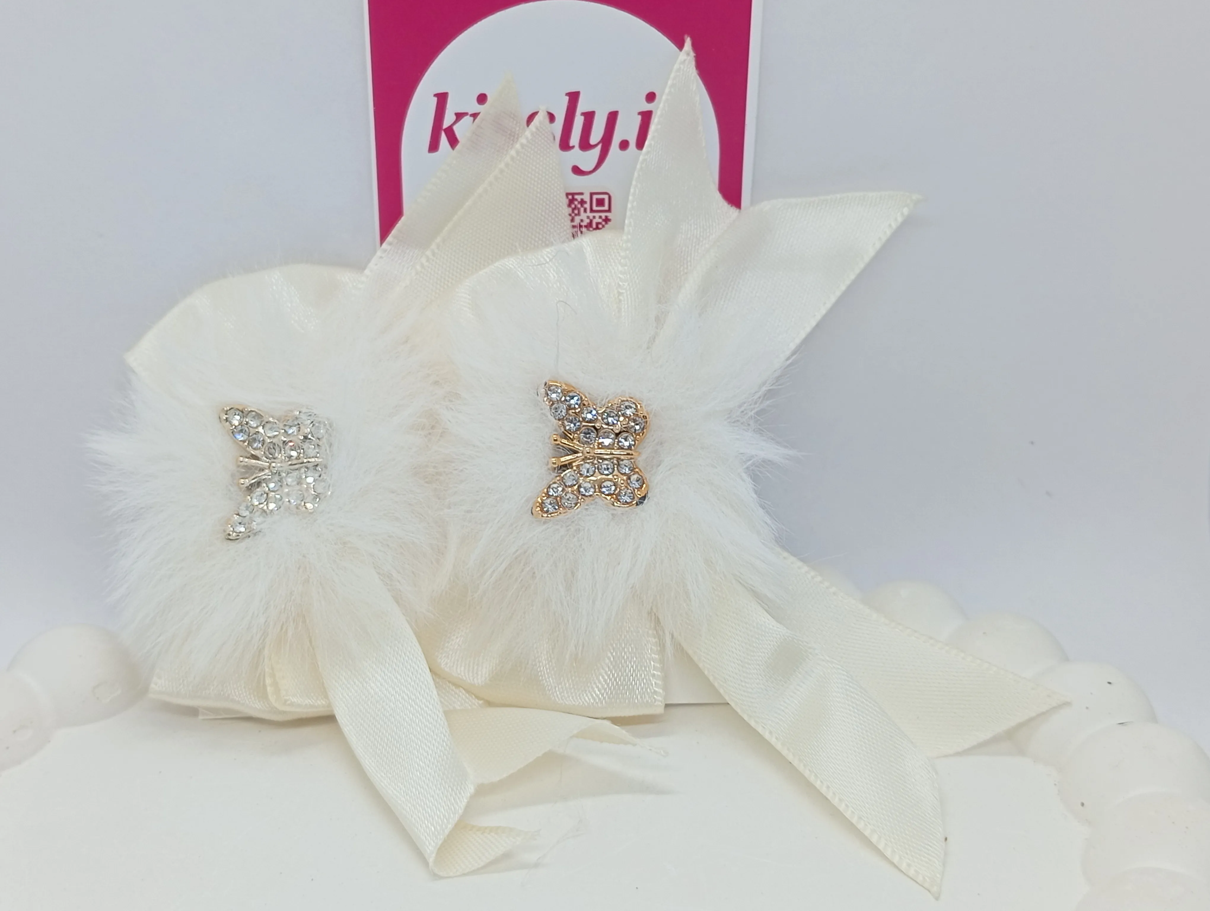 Butterfly Fur Hair Clips