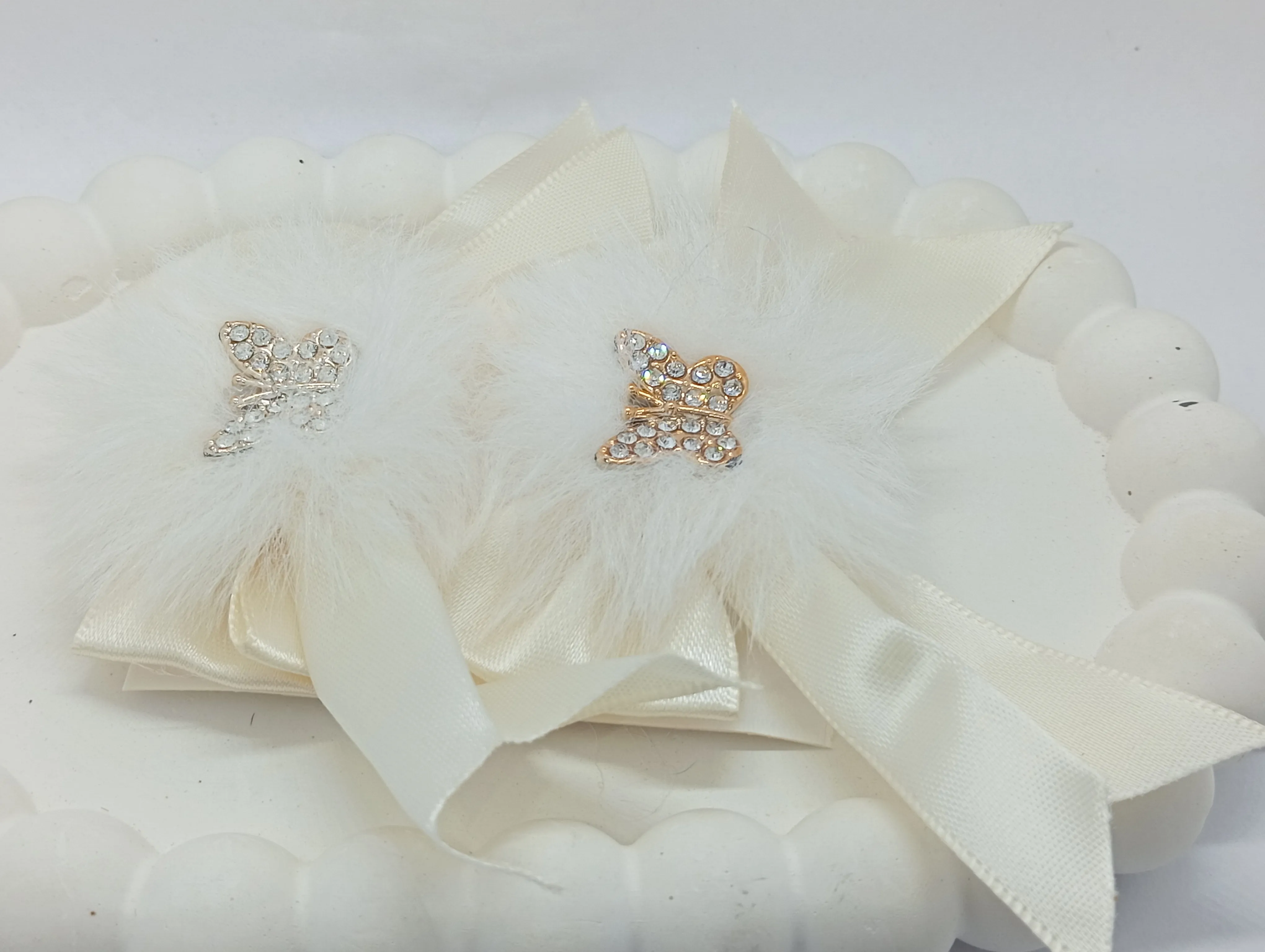 Butterfly Fur Hair Clips